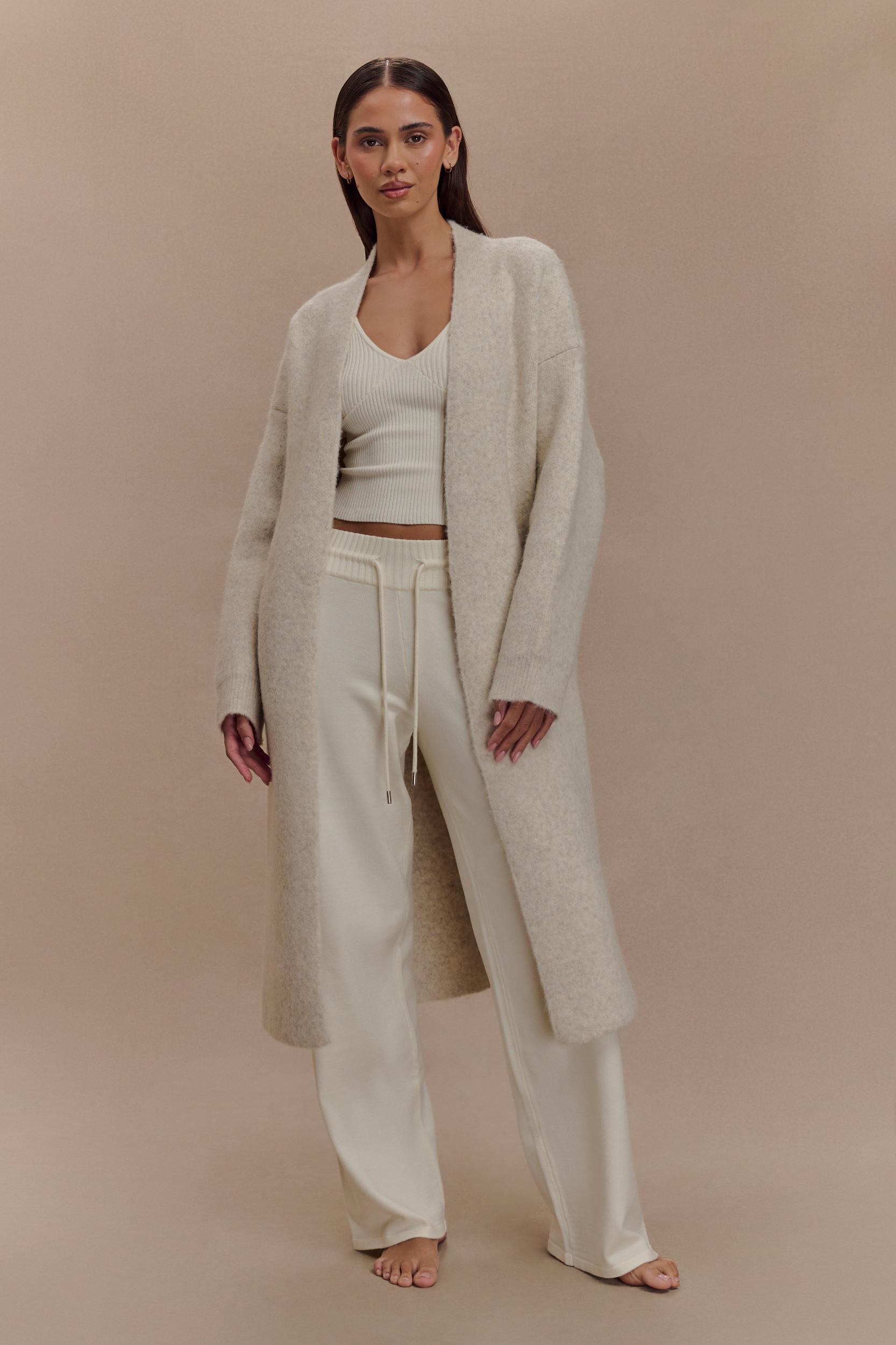 Natalya Ribbed Knit Cami Top - Ivory Product Image