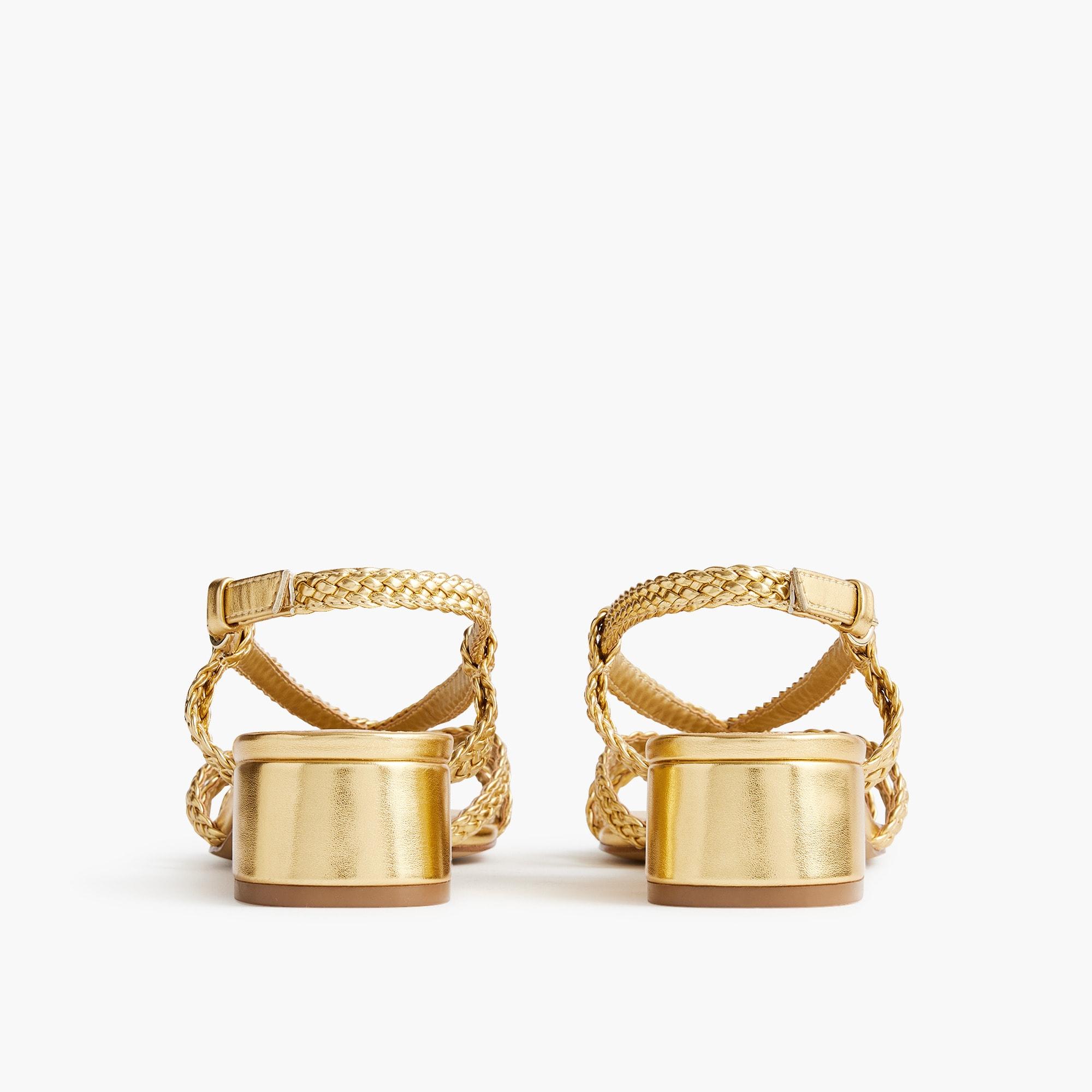 Braided strappy heels Product Image