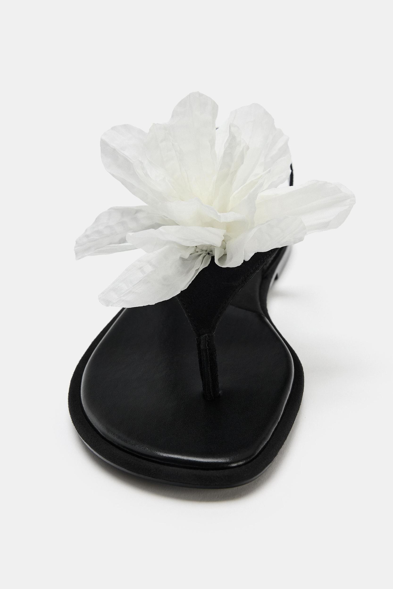 FLORAL FLAT SANDALS Product Image