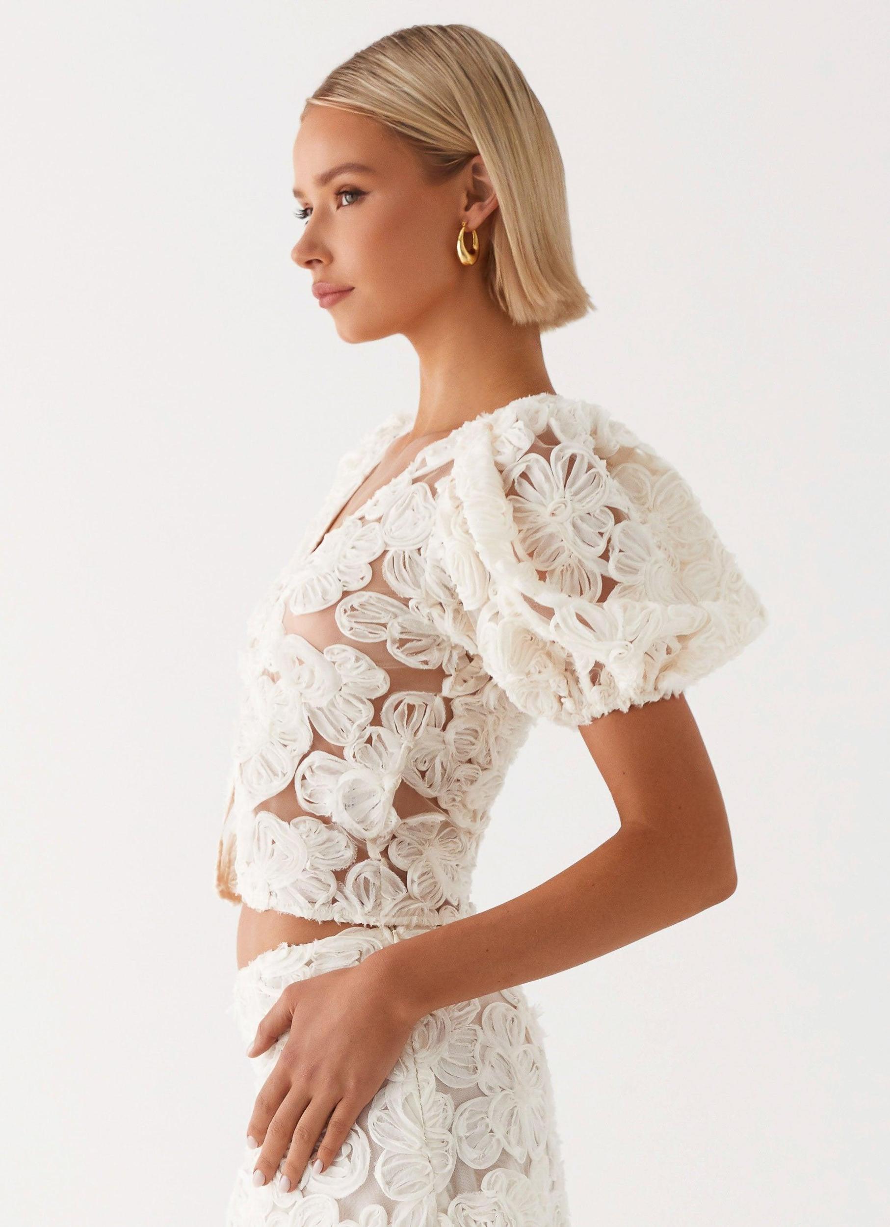 Orchid Breeze Top - Ivory Product Image