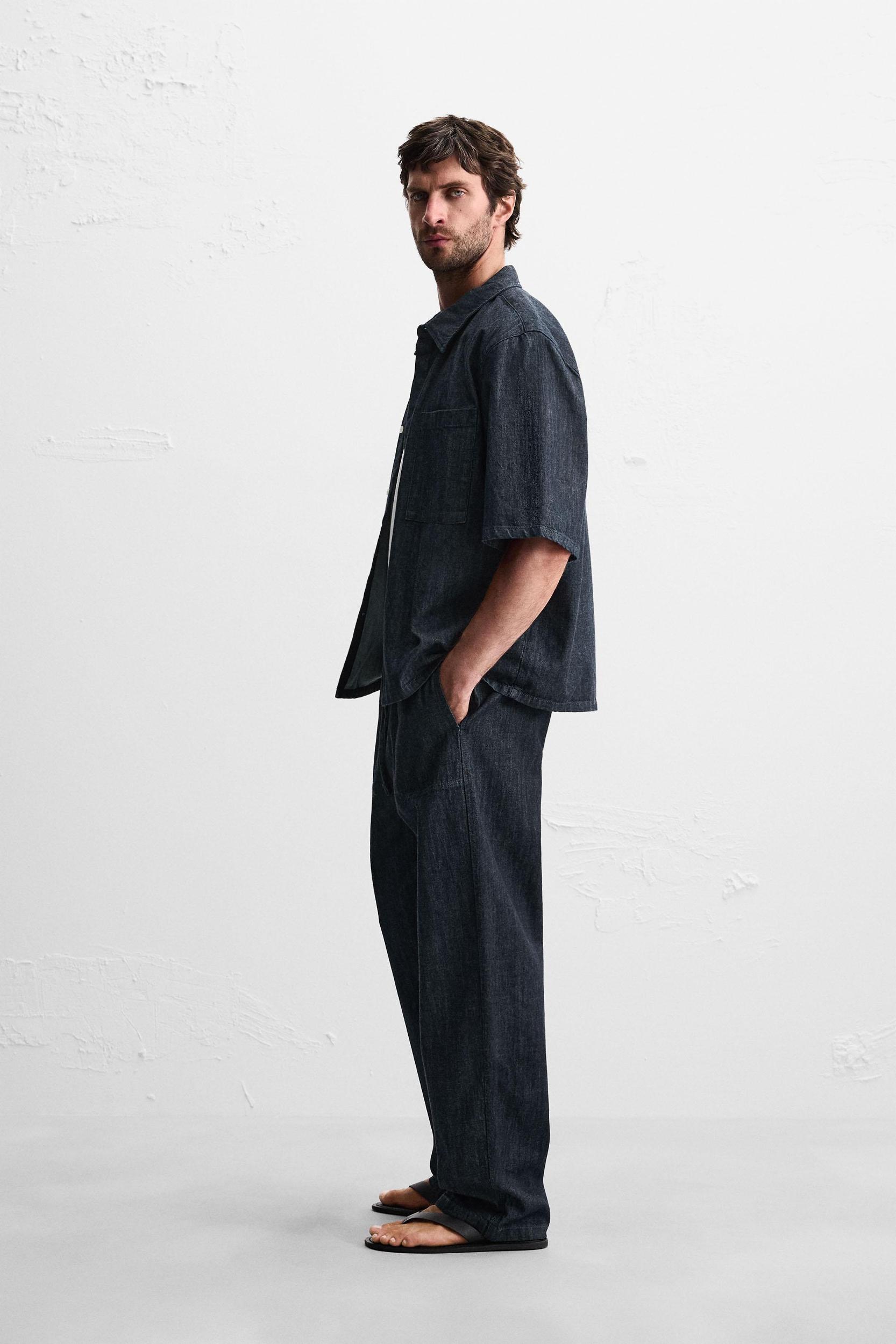 RELAXED FIT DENIM SHIRT Product Image