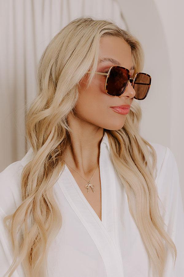 Freyrs Cosmo Square Sunglasses in Dark Tortoiseshell Product Image