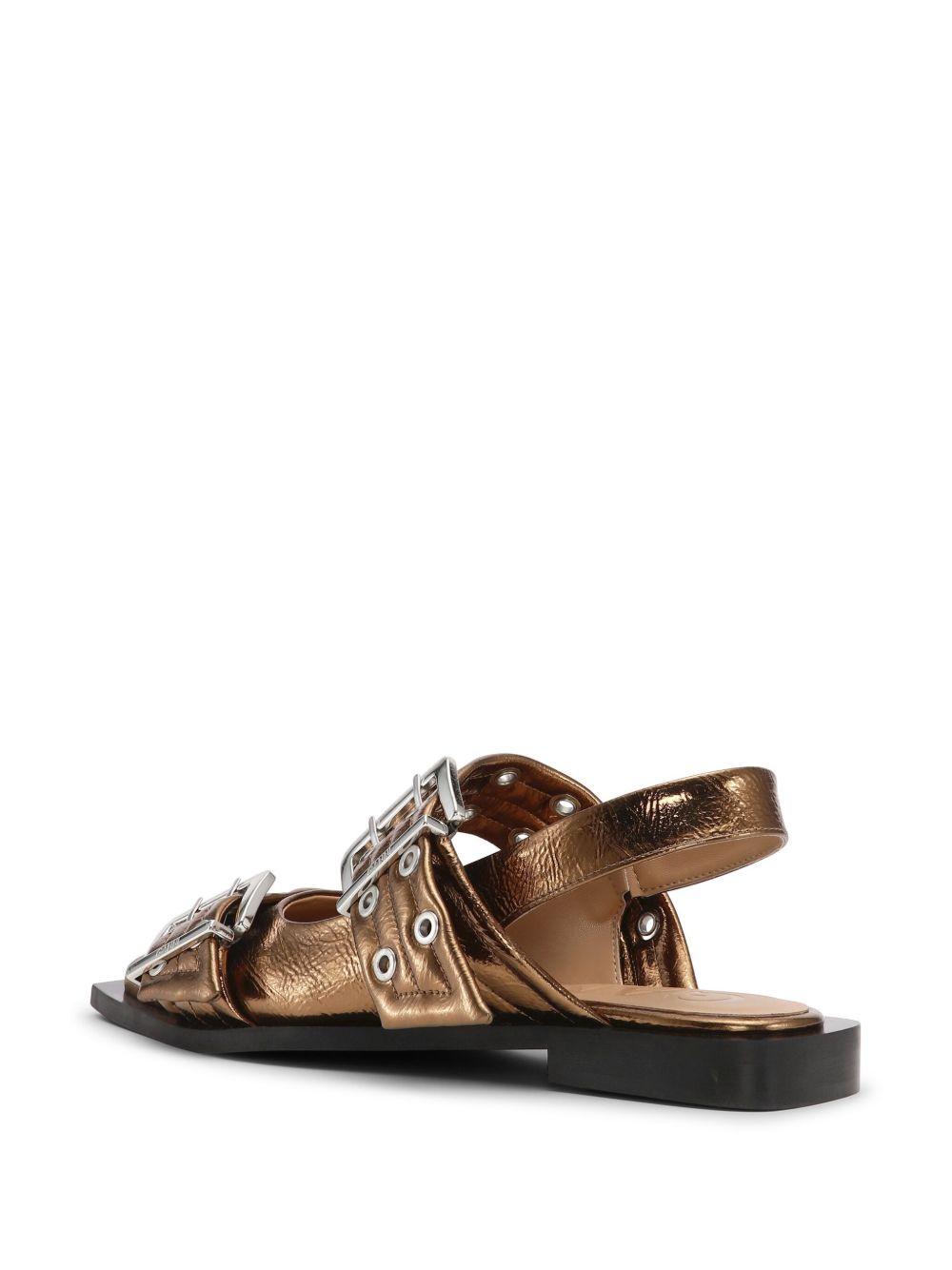 metallic feminine ballerina shoes Product Image