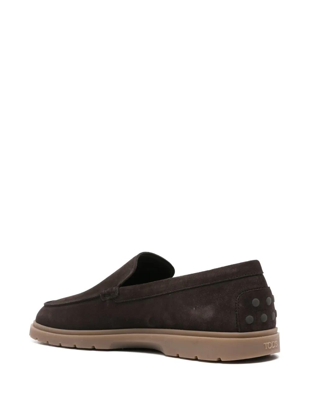 logo-embossed suede loafers Product Image