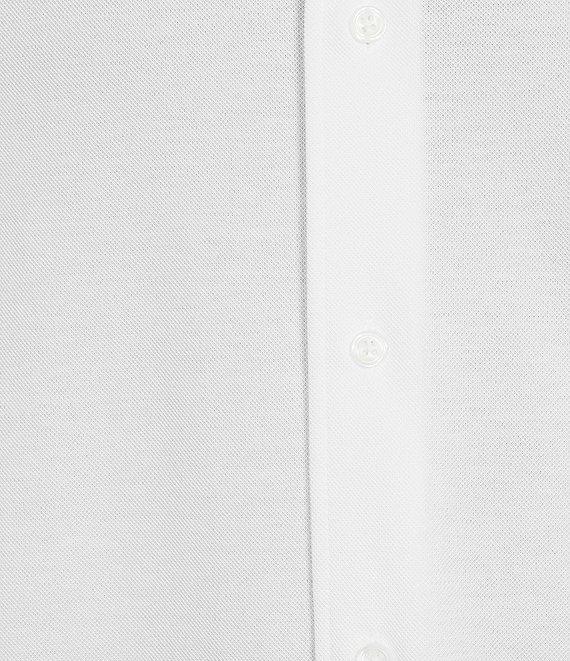 Cremieux Blue Label Solid Knit Oxford Short Sleeve Woven Shirt Product Image
