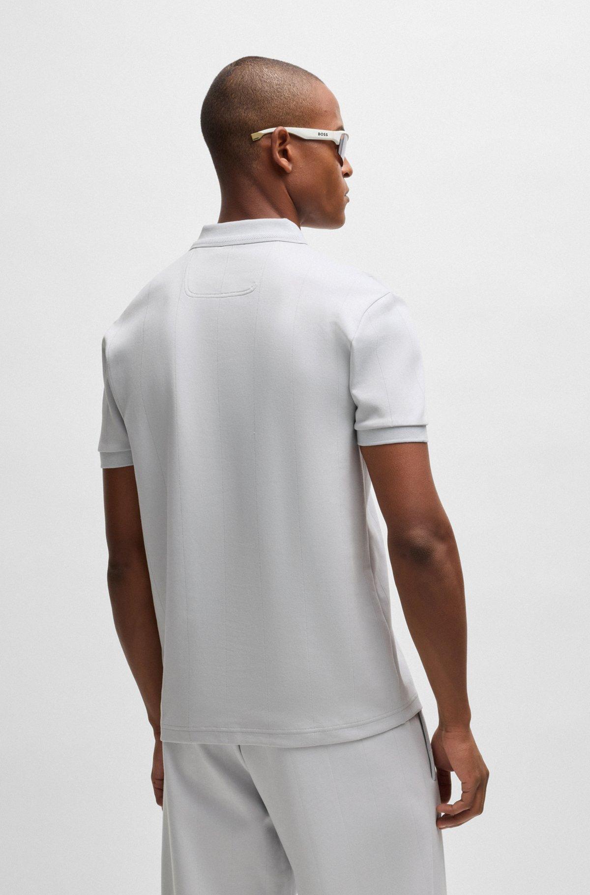 Paddy polo shirt with drop-needle stitching Product Image