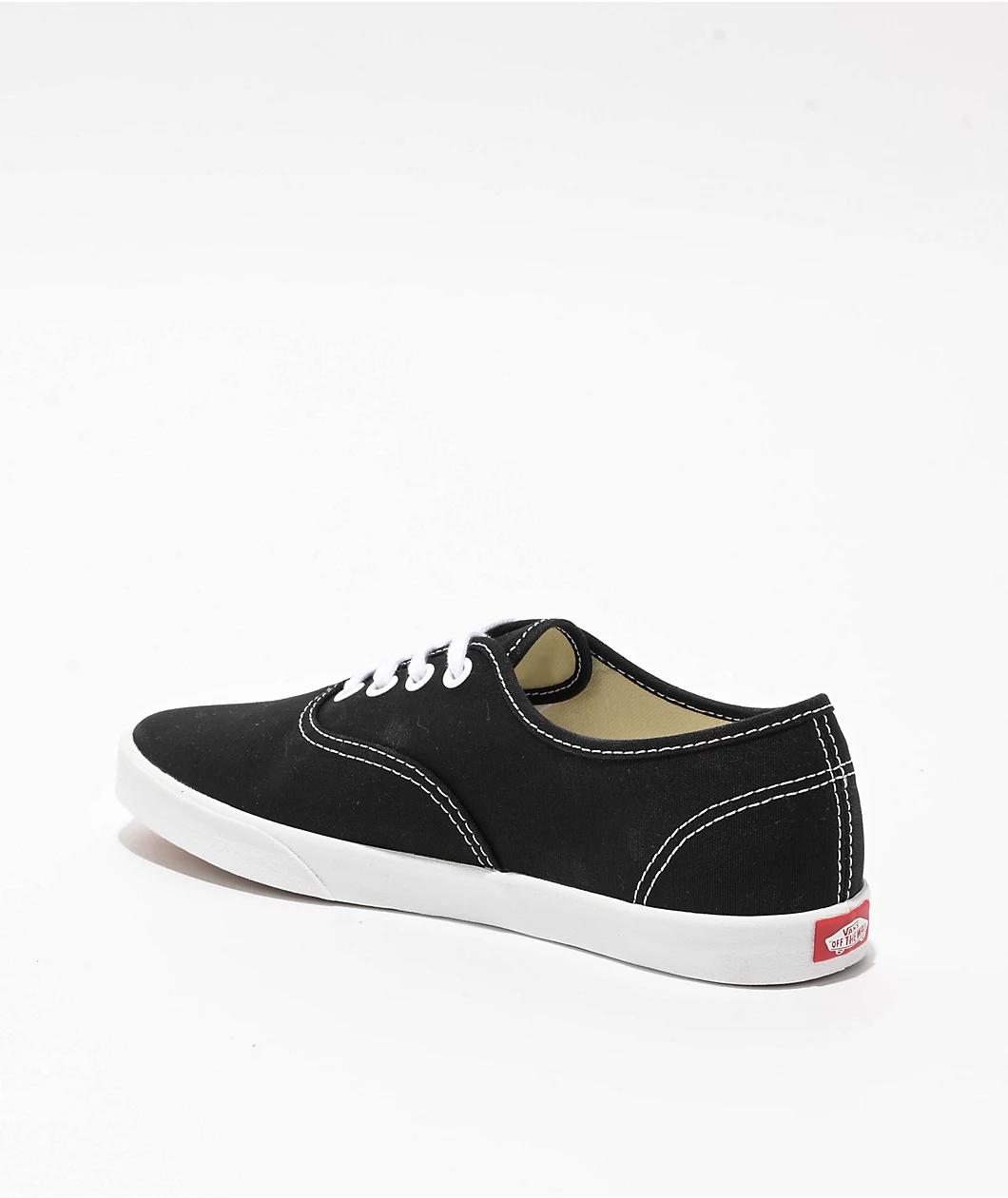 Vans Authentic Lowpro Black & White Skate Shoes Product Image