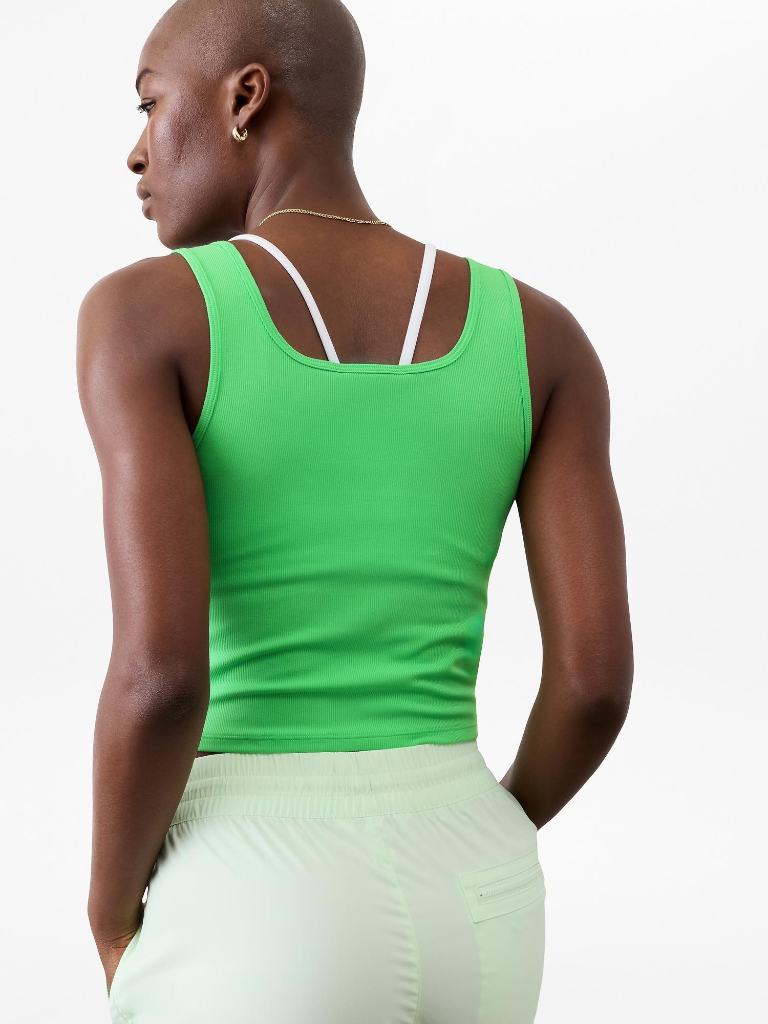 Signature Rib Square Neck Crop Tank Product Image