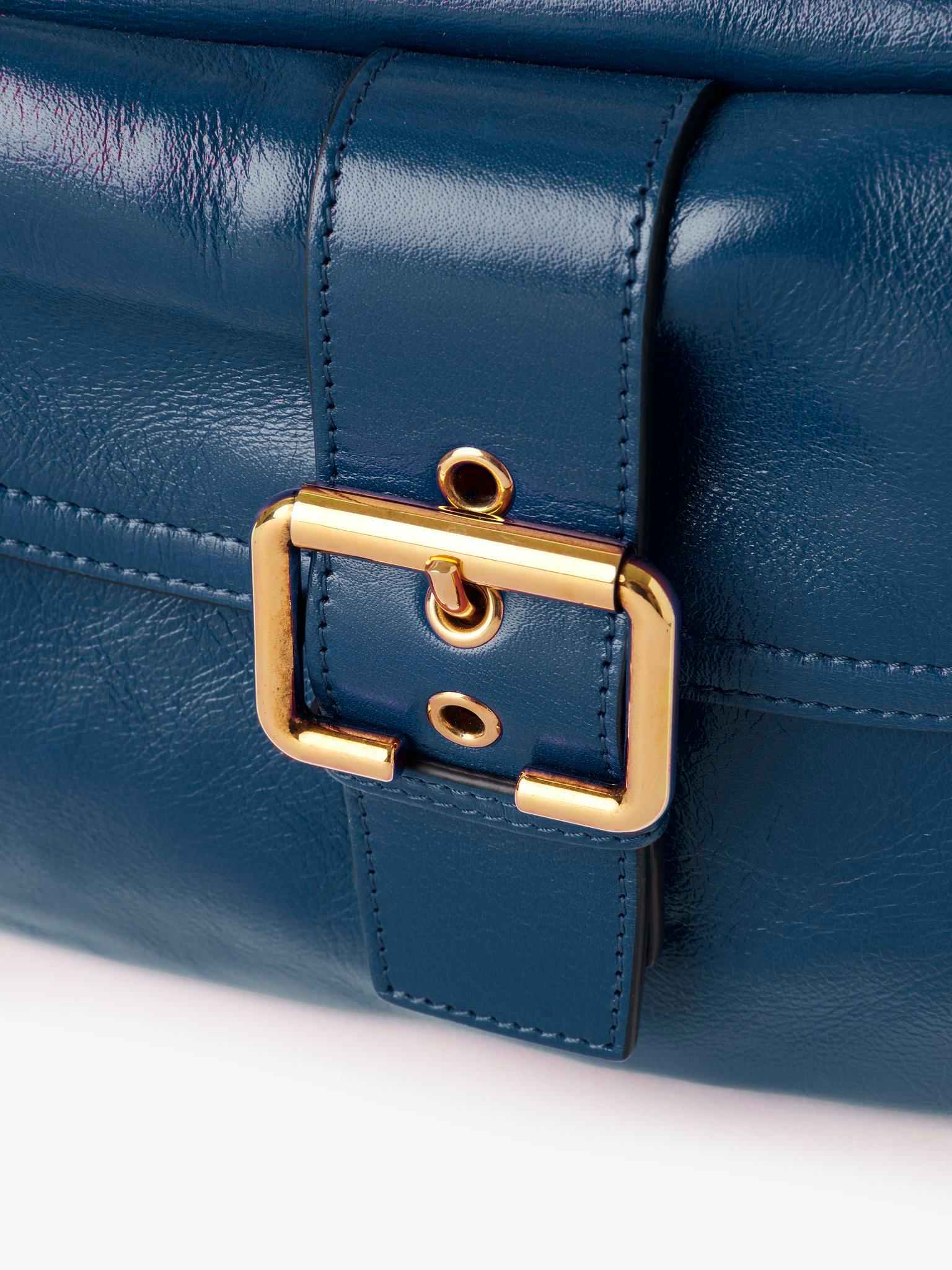 Camera bag in shiny leather Product Image