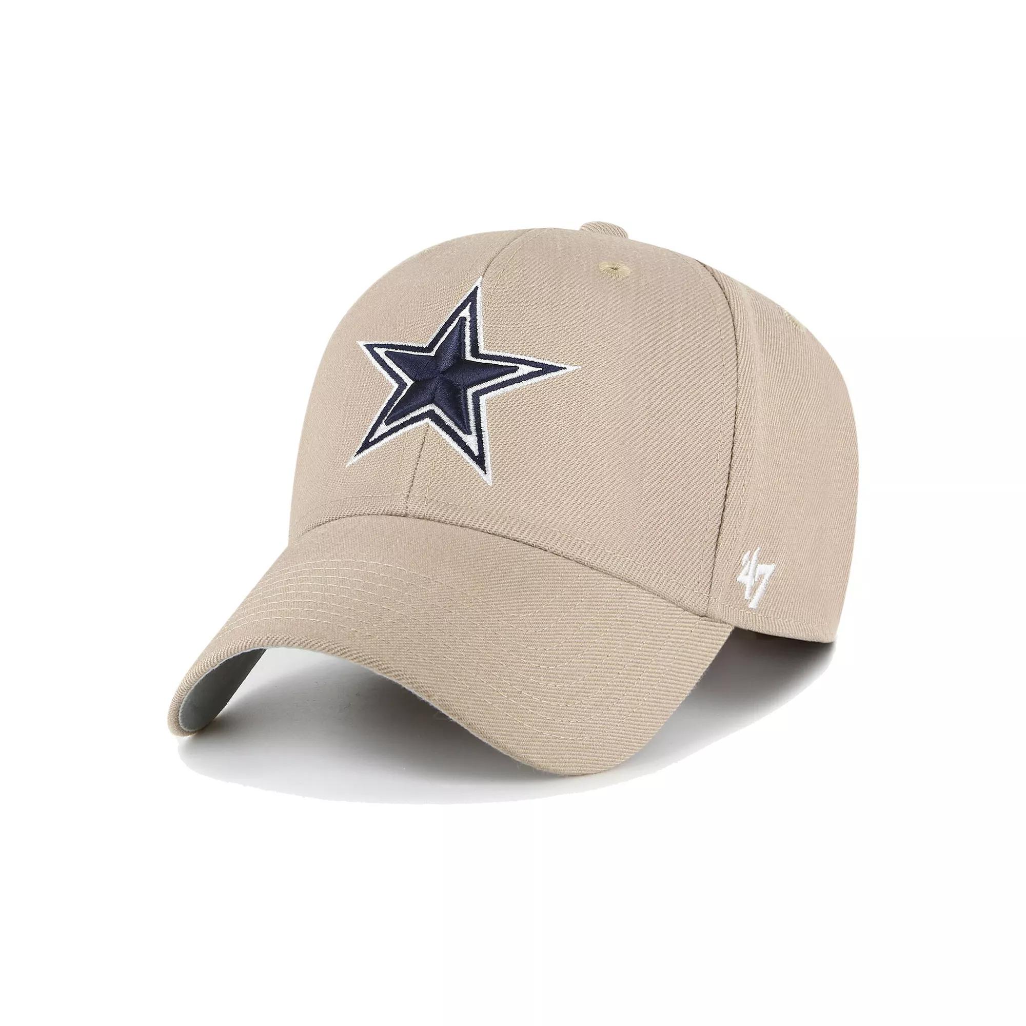 Men's '47 Khaki Dallas Cowboys MVP Adjustable Hat, Beig K Product Image