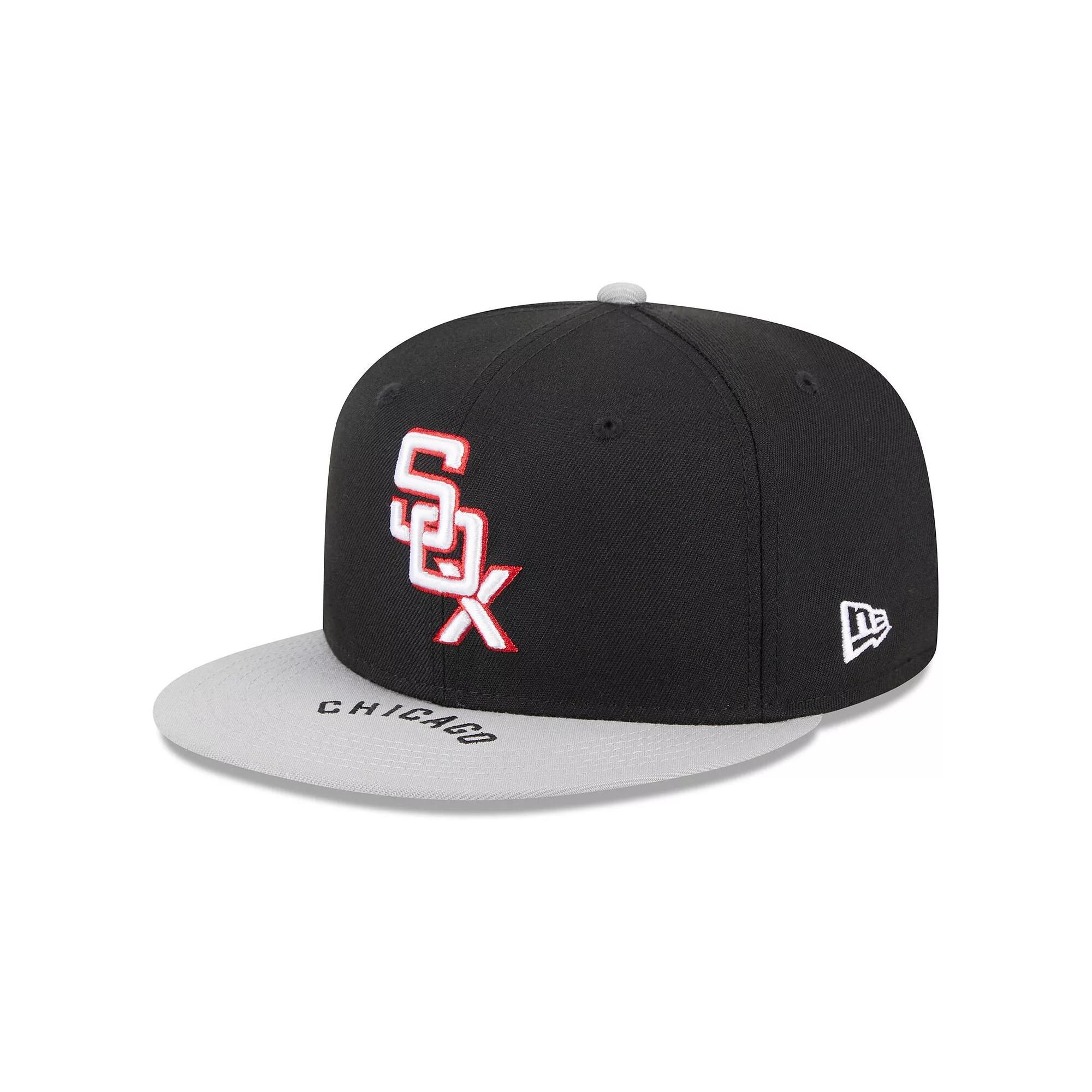 Men's New Era Black/Gray Chicago White Sox On Deck 59FIFTY Fitted Hat, Size: 7 1/2 Product Image
