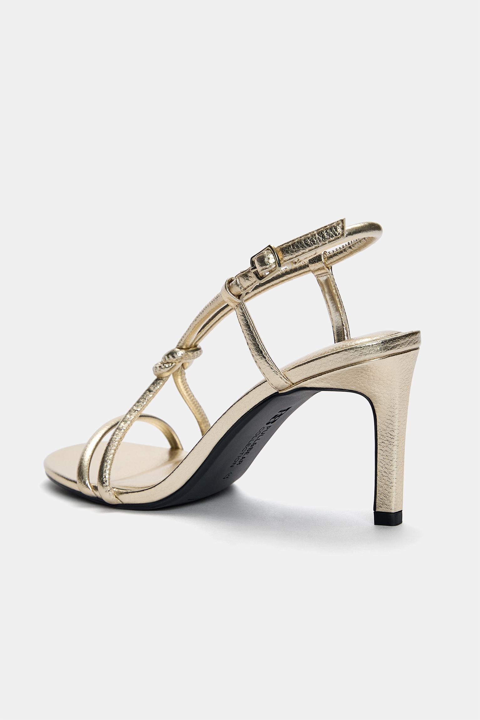 Heeled sandals with knot Product Image