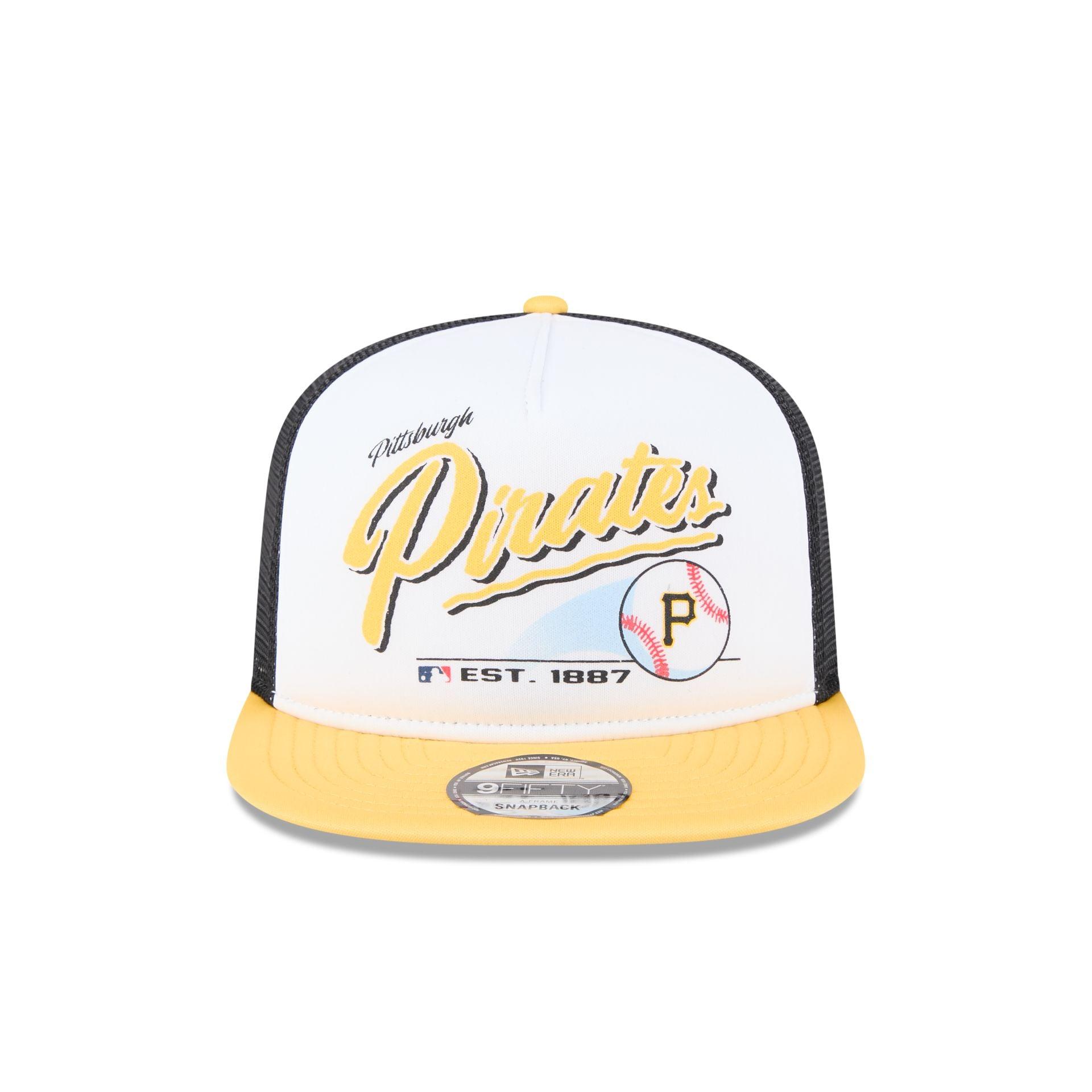 Pittsburgh Pirates Retro Script 9FIFTY A-Frame Trucker Hat Male Product Image