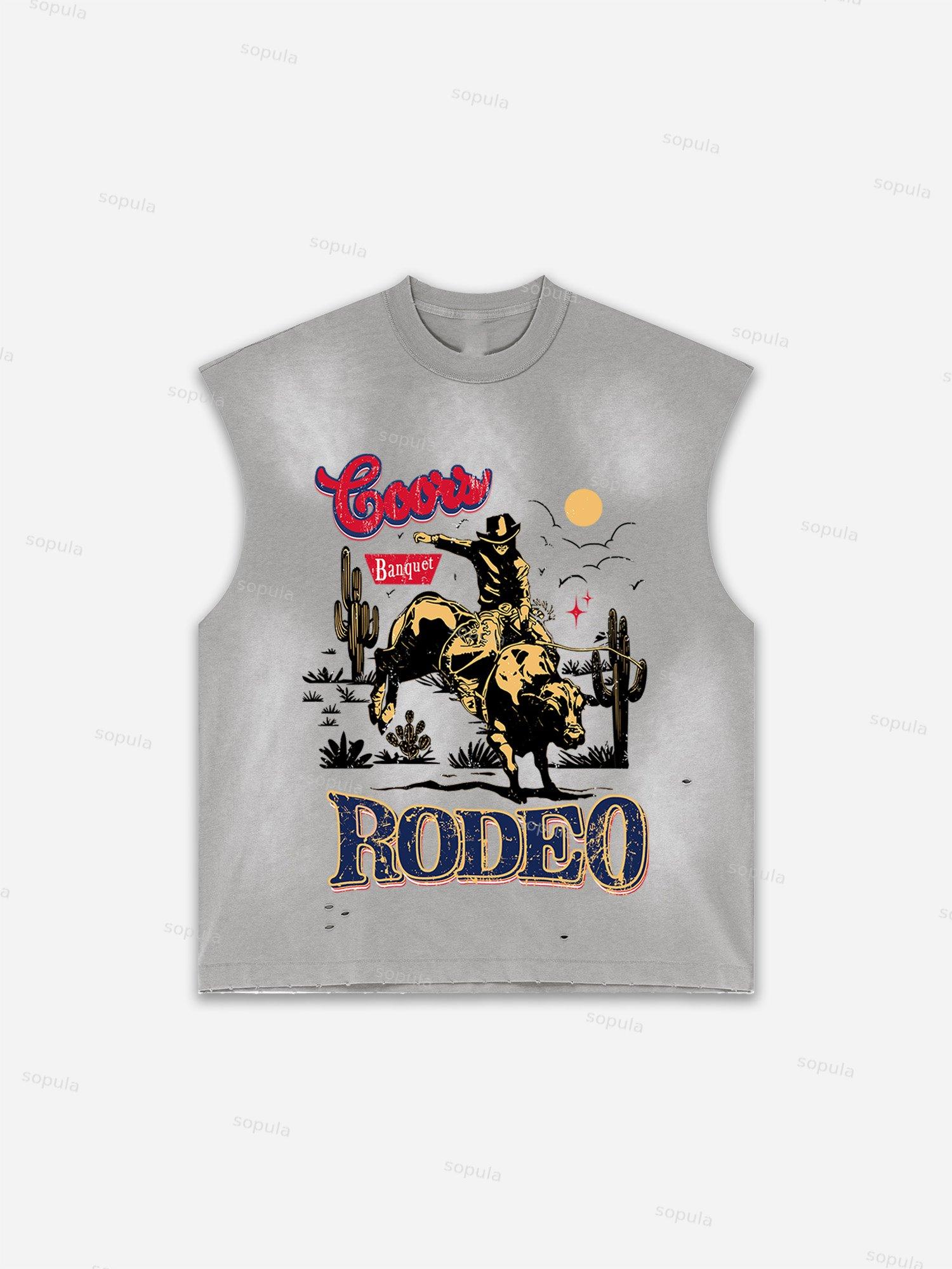 Men's Washed Coors Banquet Rodeo Classic Graphic Tank Top Product Image