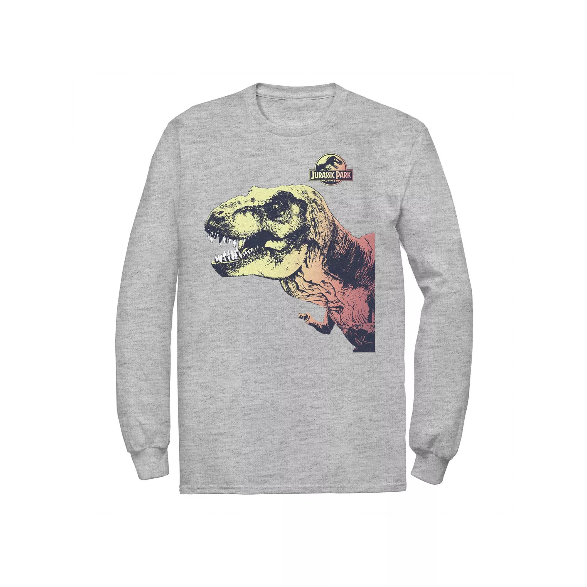 Men's Jurassic Park T-Rex Sunset Color Fill Product Image