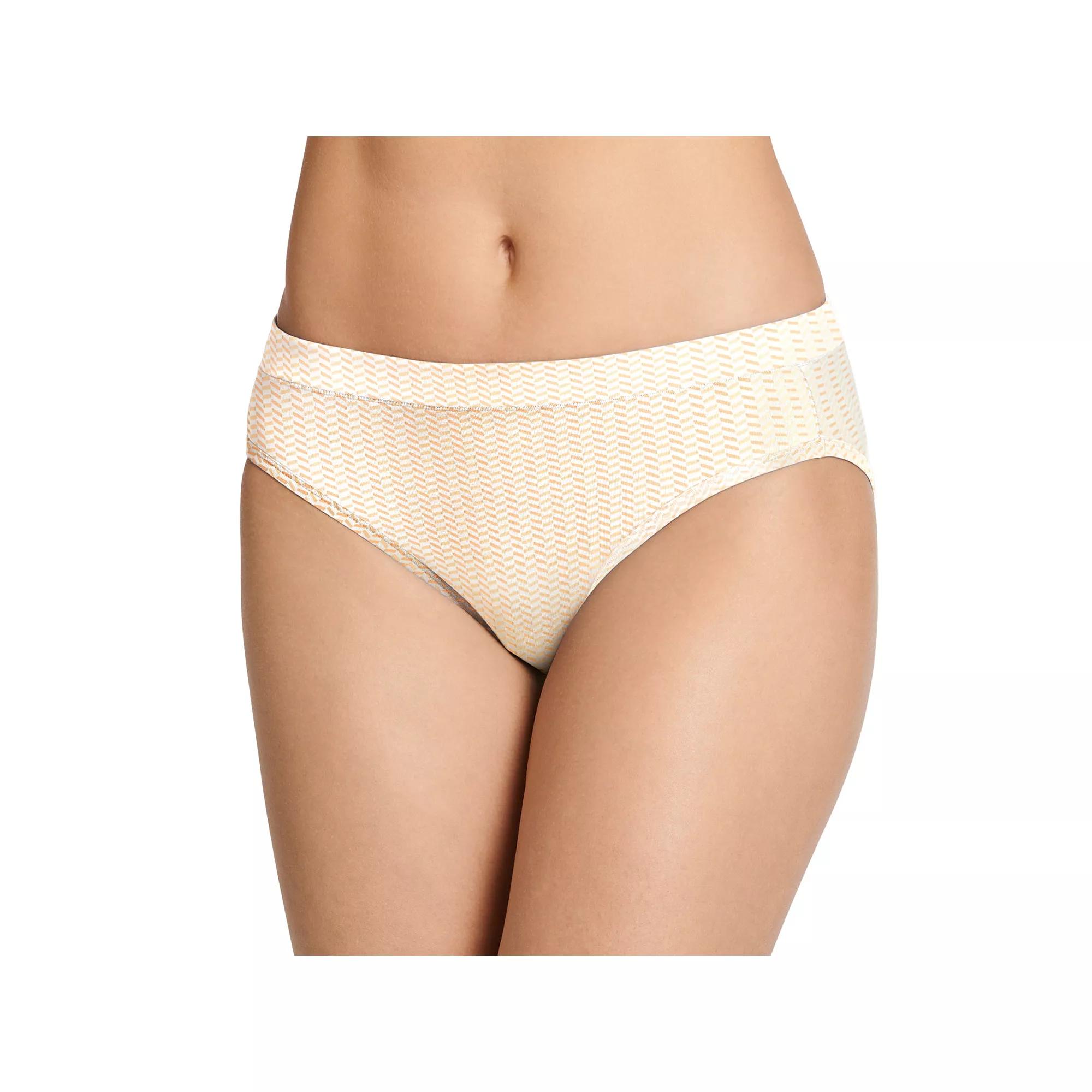 Women's Jockey® Cotton Blend Stretch Bikini Panty 1341, Size: 5, Chevron Sands Product Image