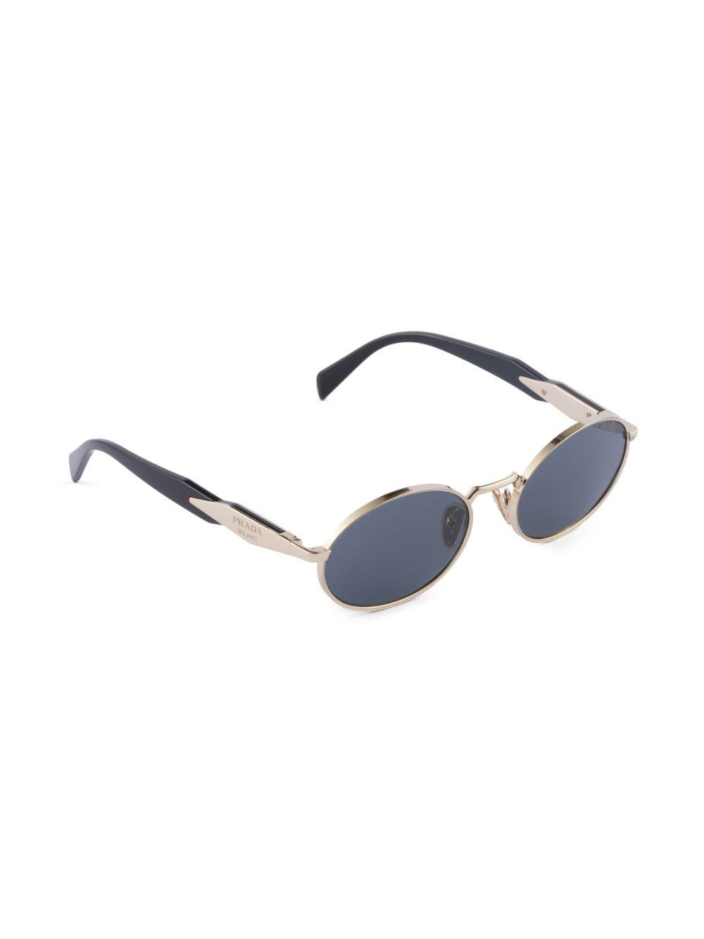 tinted oval-frame sunglasses Product Image