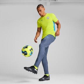 PUMA Manchester City Men's Training Soccer Jersey in Yellow Glow/Magic Blue Product Image