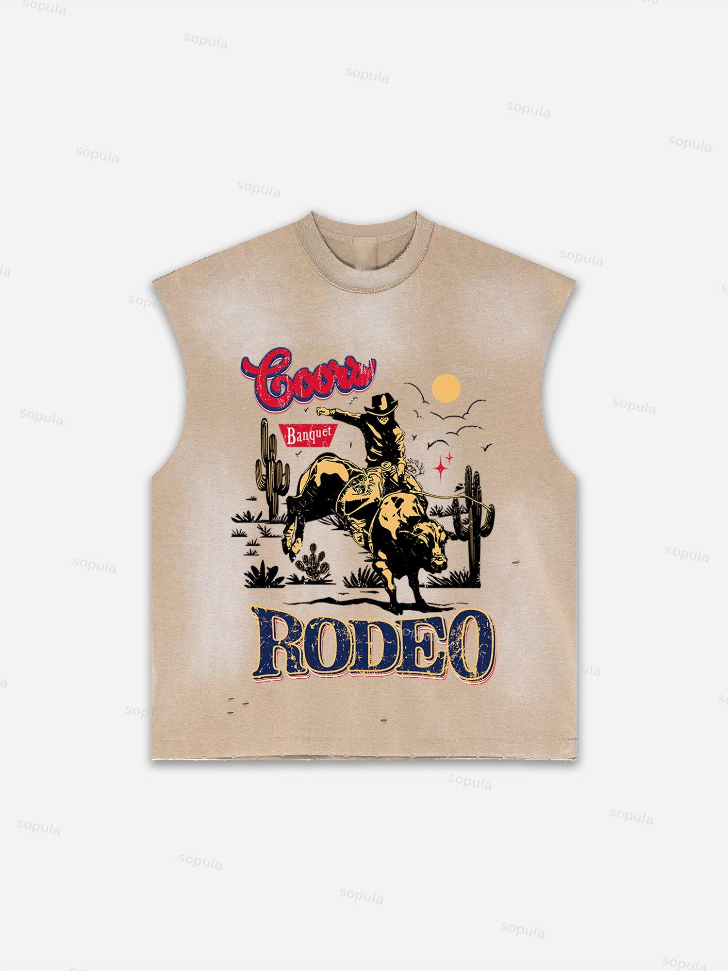 Men's Washed Coors Banquet Rodeo Classic Graphic Tank Top Product Image