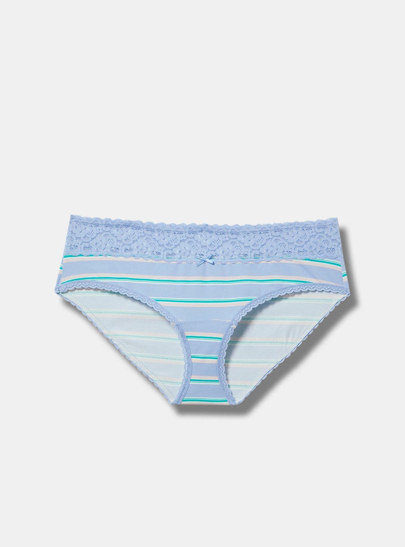 Cotton Mid-Rise Hipster Lace Trim Panty Product Image