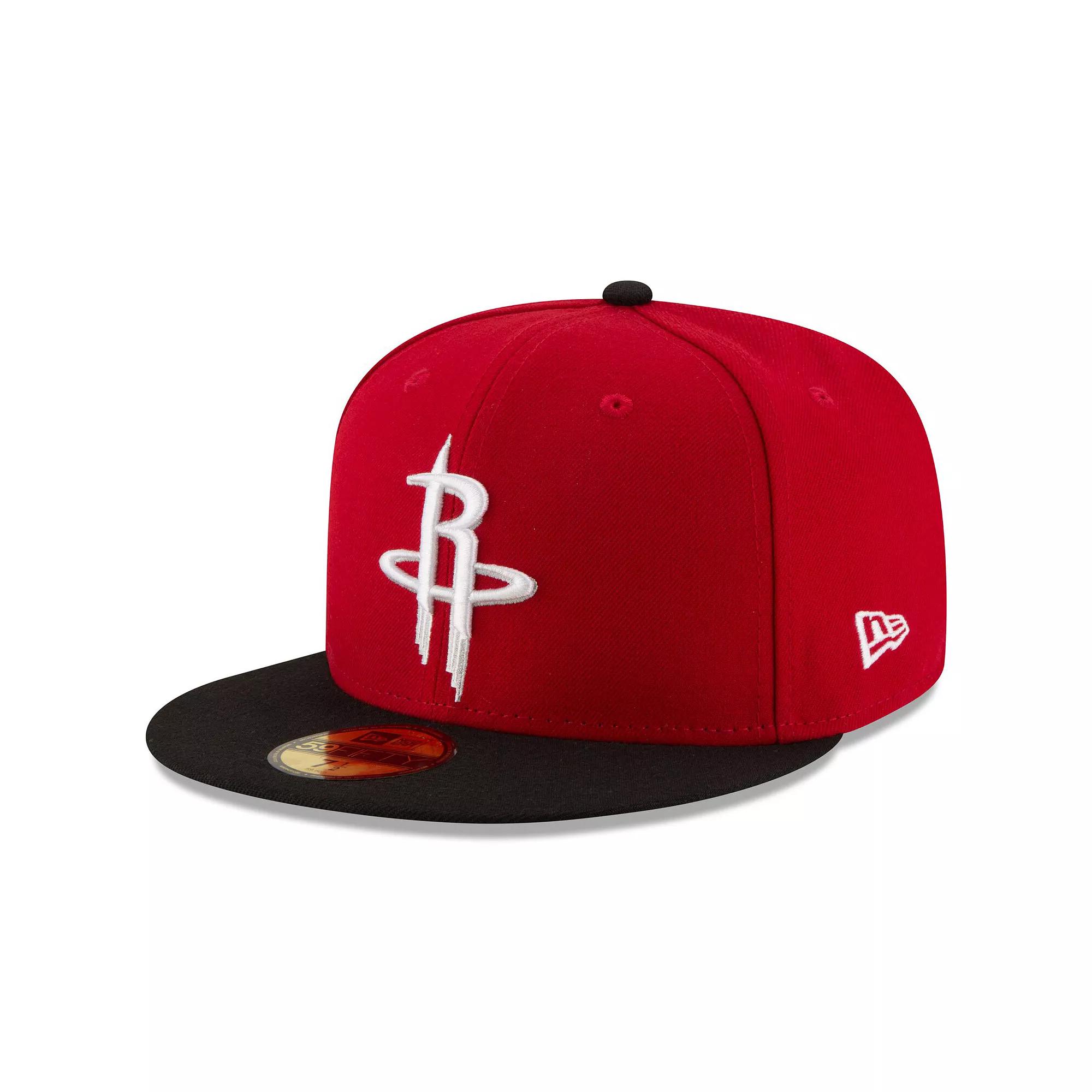Men's New Era Red/Black Houston Rockets Official Team Color 2Tone 59FIFTY Fitted Hat,  Product Image