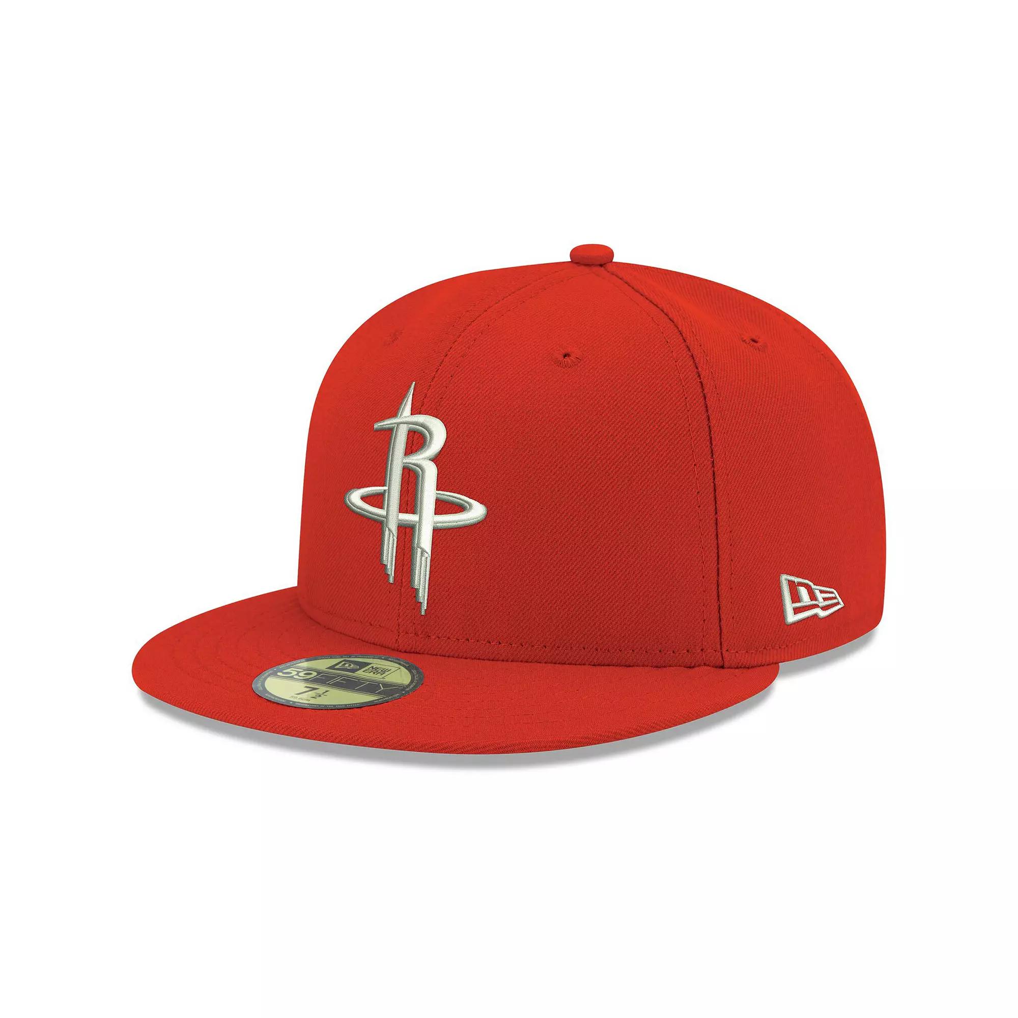 Men's New Era Red Houston Rockets Official Team Color 59FIFTY Fitted Hat, Size: 7 1/2 Product Image