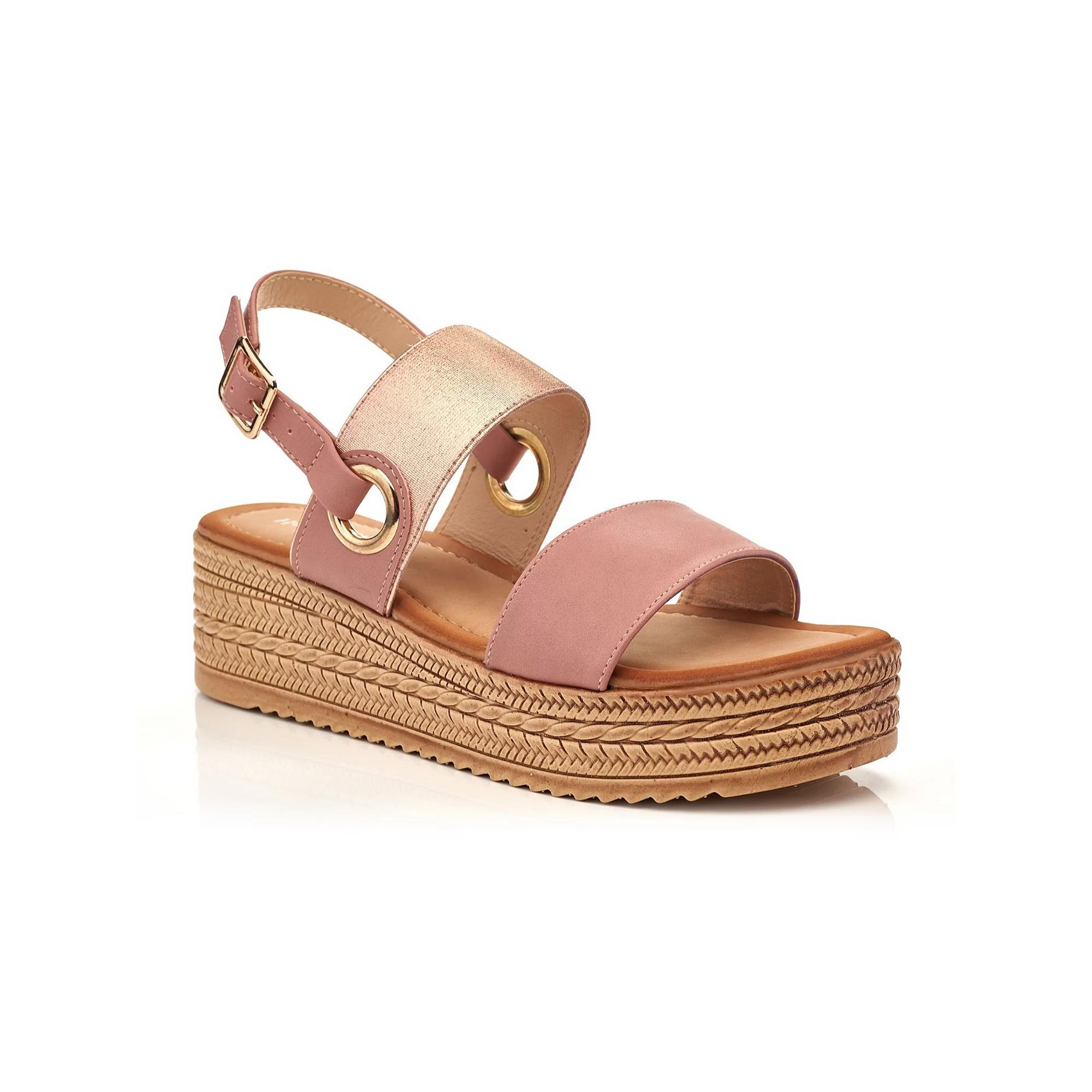 Henry Ferrera Monica Women's Wedge Sandals, Size: 10, Gold Pink Product Image