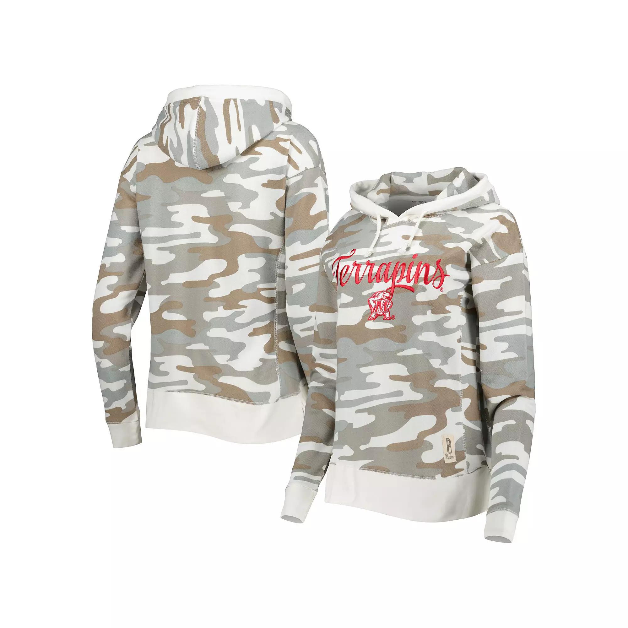 Women's Pressbox Camo Maryland Terrapins San Pablo Pullover Hoodie, Size: XL, Green Product Image