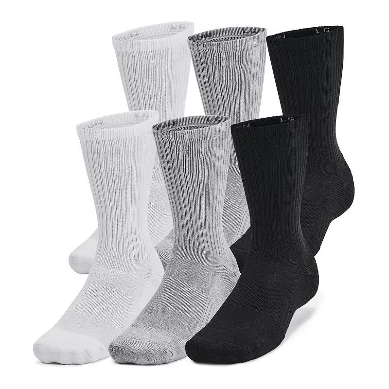 Men's Under Armour Training Cotton 6-Pack Crew Socks,  Product Image