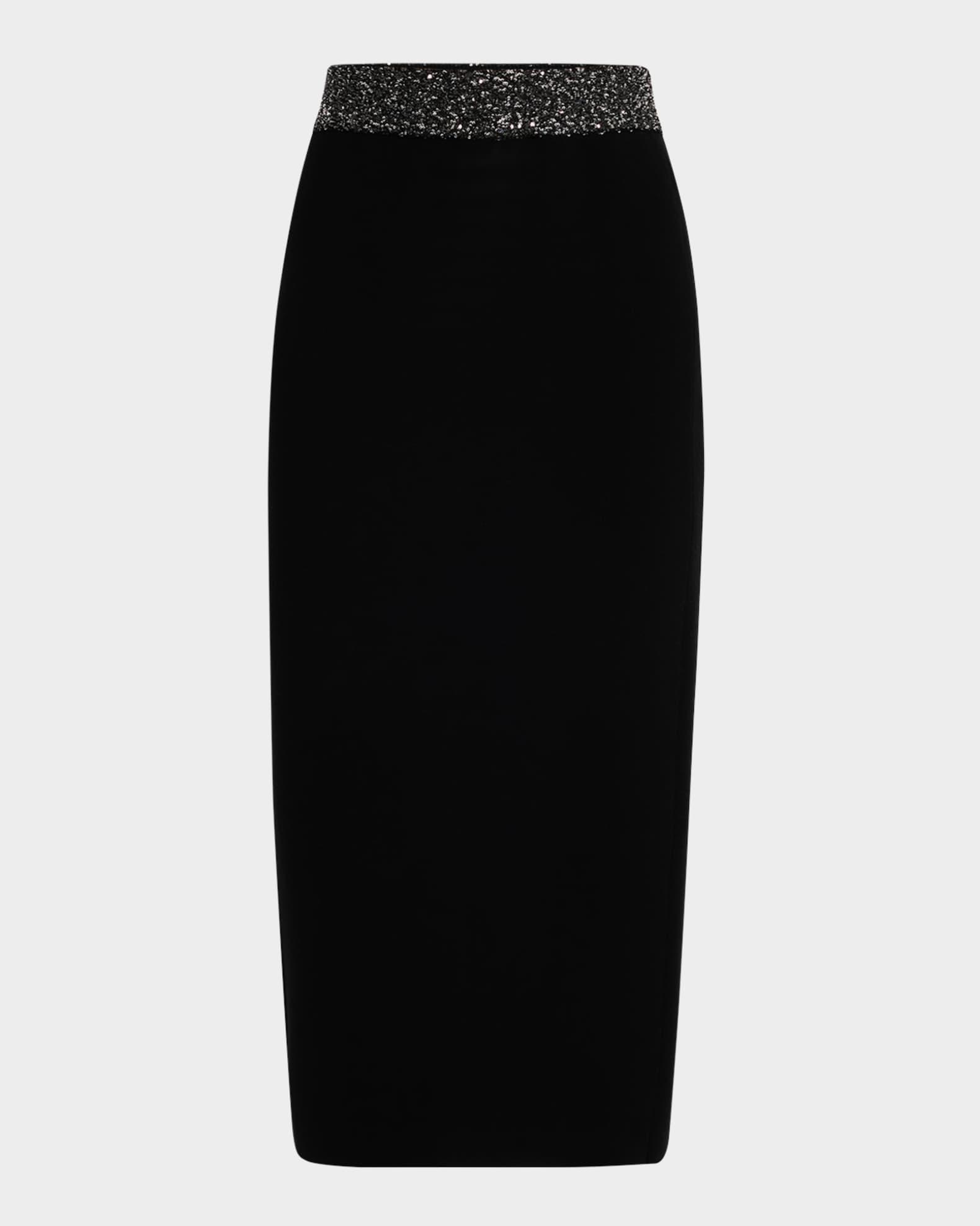 Jane Embellished Knit Midi Skirt Product Image