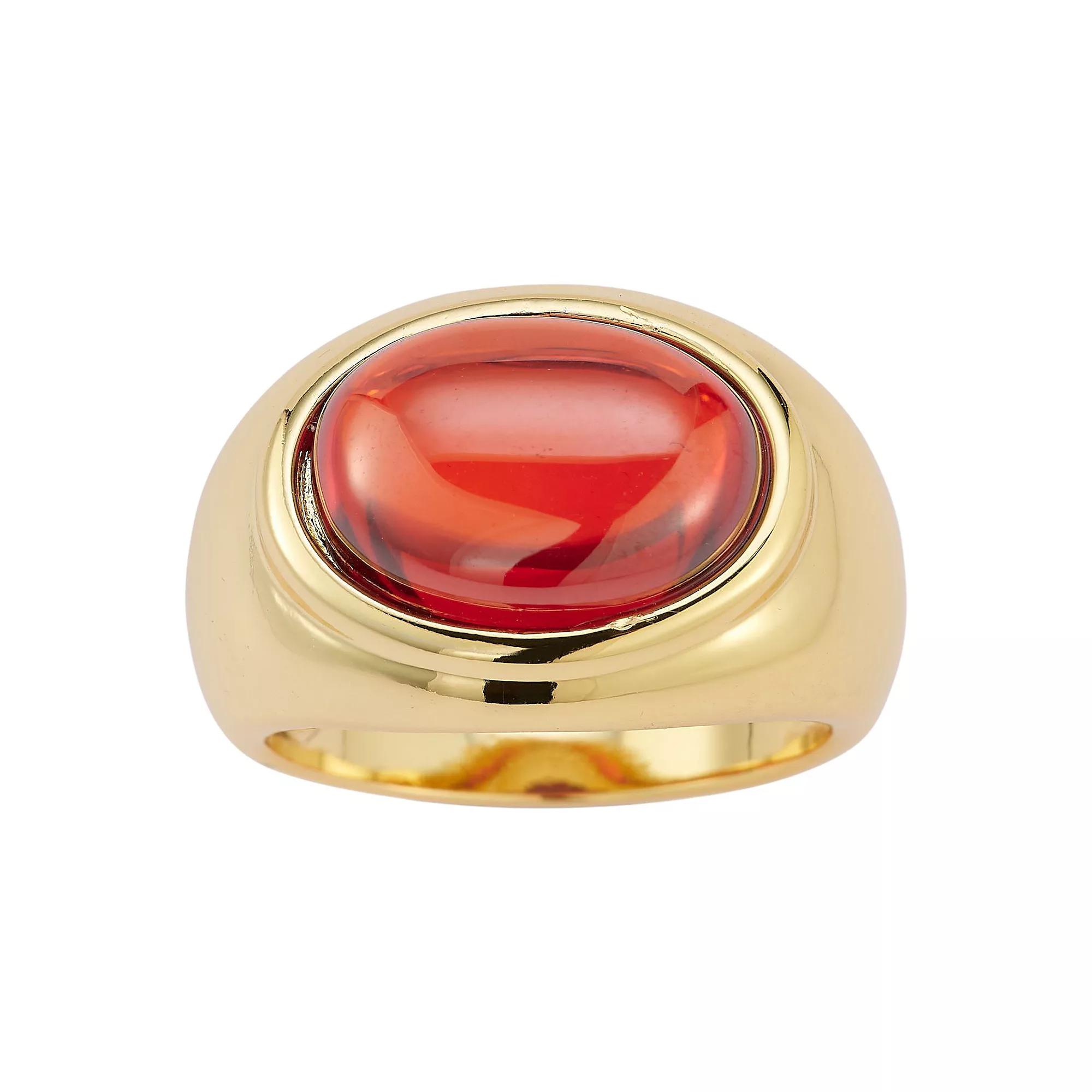 WINX Oval Cubic Zirconia Ring, Womens Gold Tone Product Image