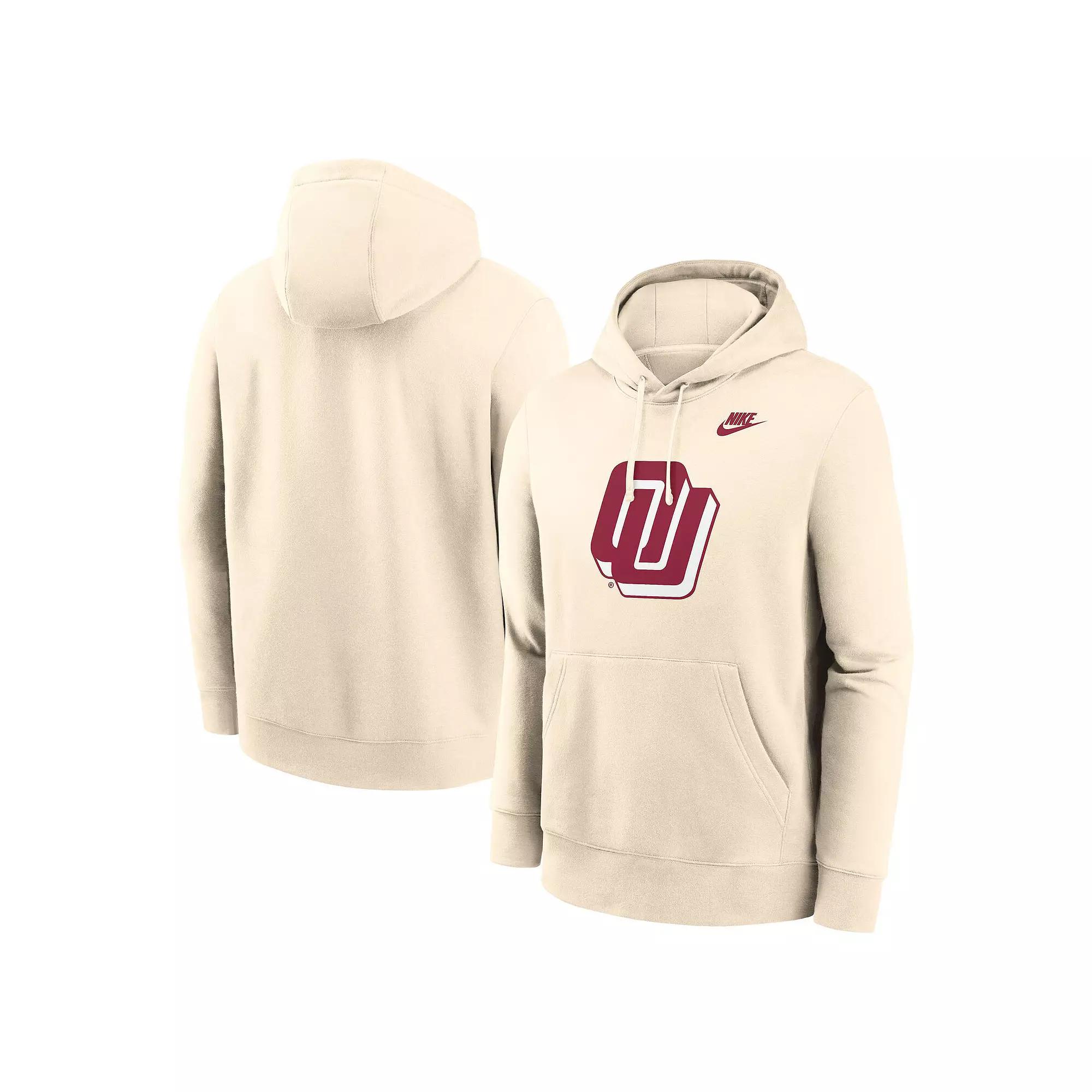 Men's Nike Cream Oklahoma Sooners Vault Logo Pullover Hoodie, Size: Small, Beige Product Image