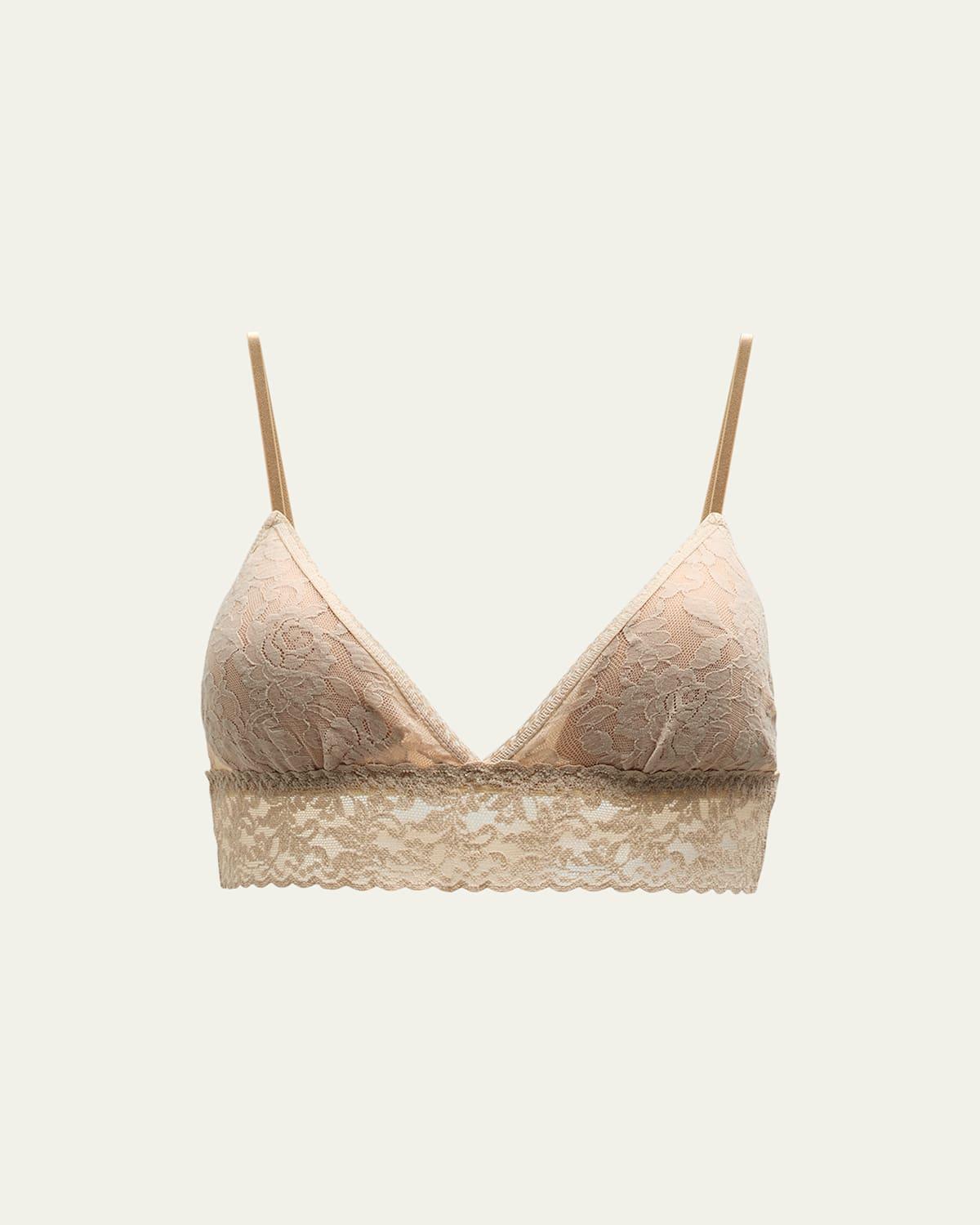 Signature Lace Padded Triangle Bralette Product Image