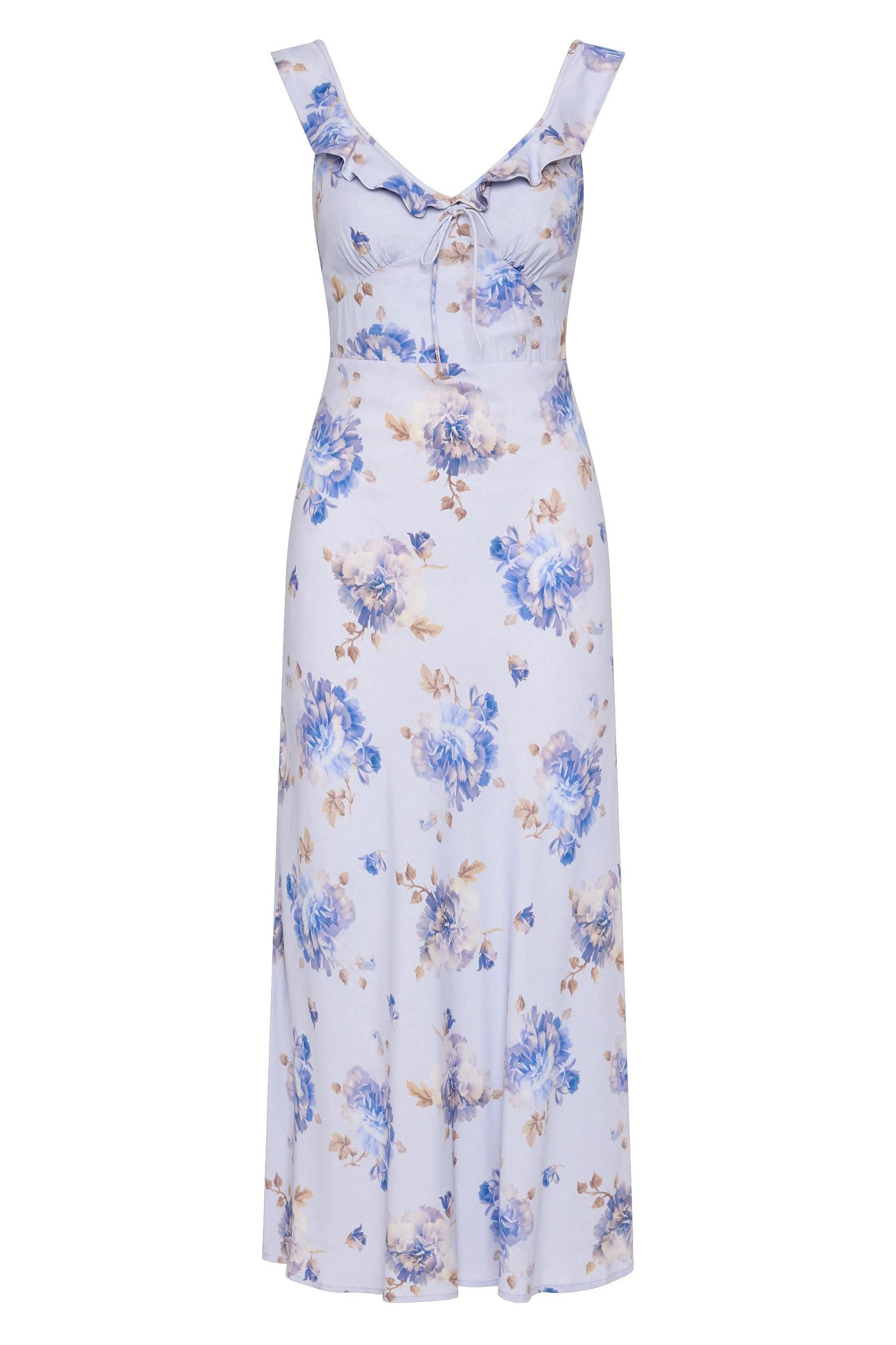 Yvonne Midi Dress Leona Floral Lilac - Final Sale Product Image