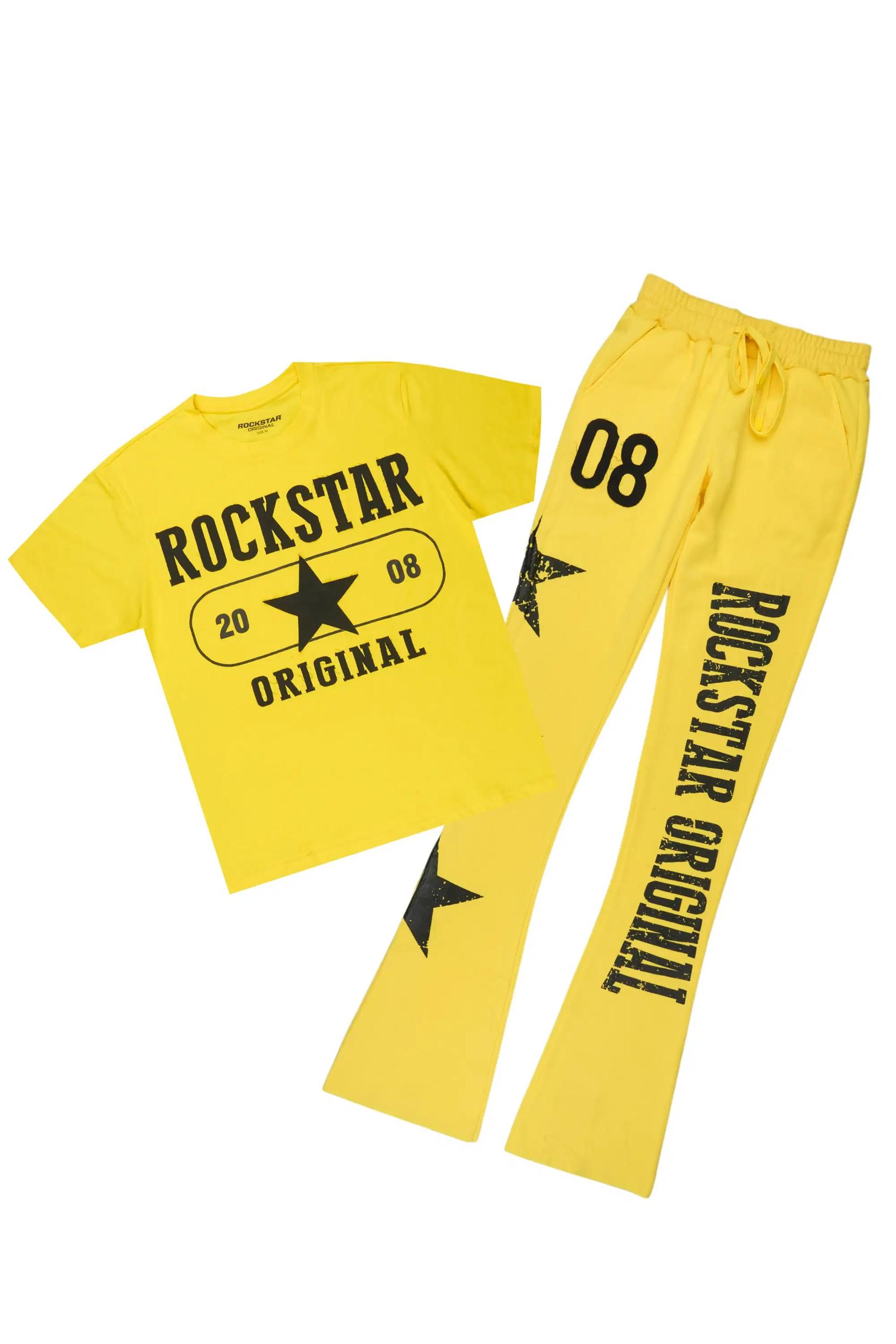Chavonne Yellow T-Shirt Trackset Female Product Image