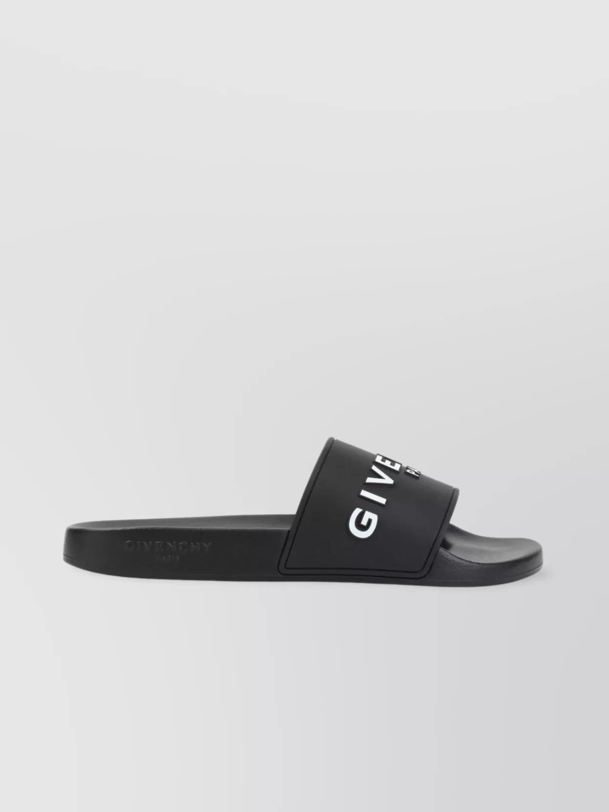 Black Logo-Print Pool Slides Product Image