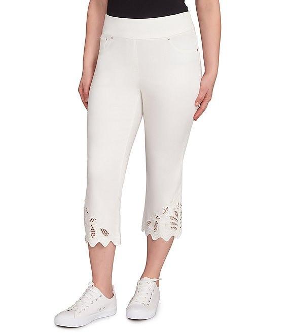 Ruby Rd. Tencel ™ Pull-On Lace Scallop Hem Capri Pants Product Image