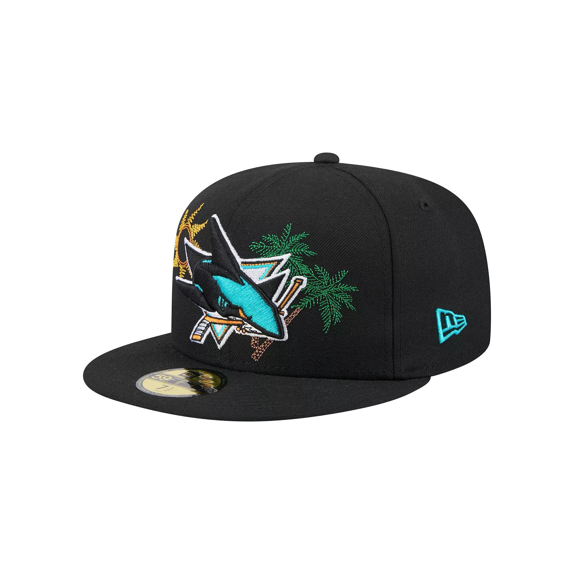 Men's New Era Black San Jose Sharks State Stitch 59FIFTY Fitted Hat, Size: 7 3/4, Sks Black Product Image