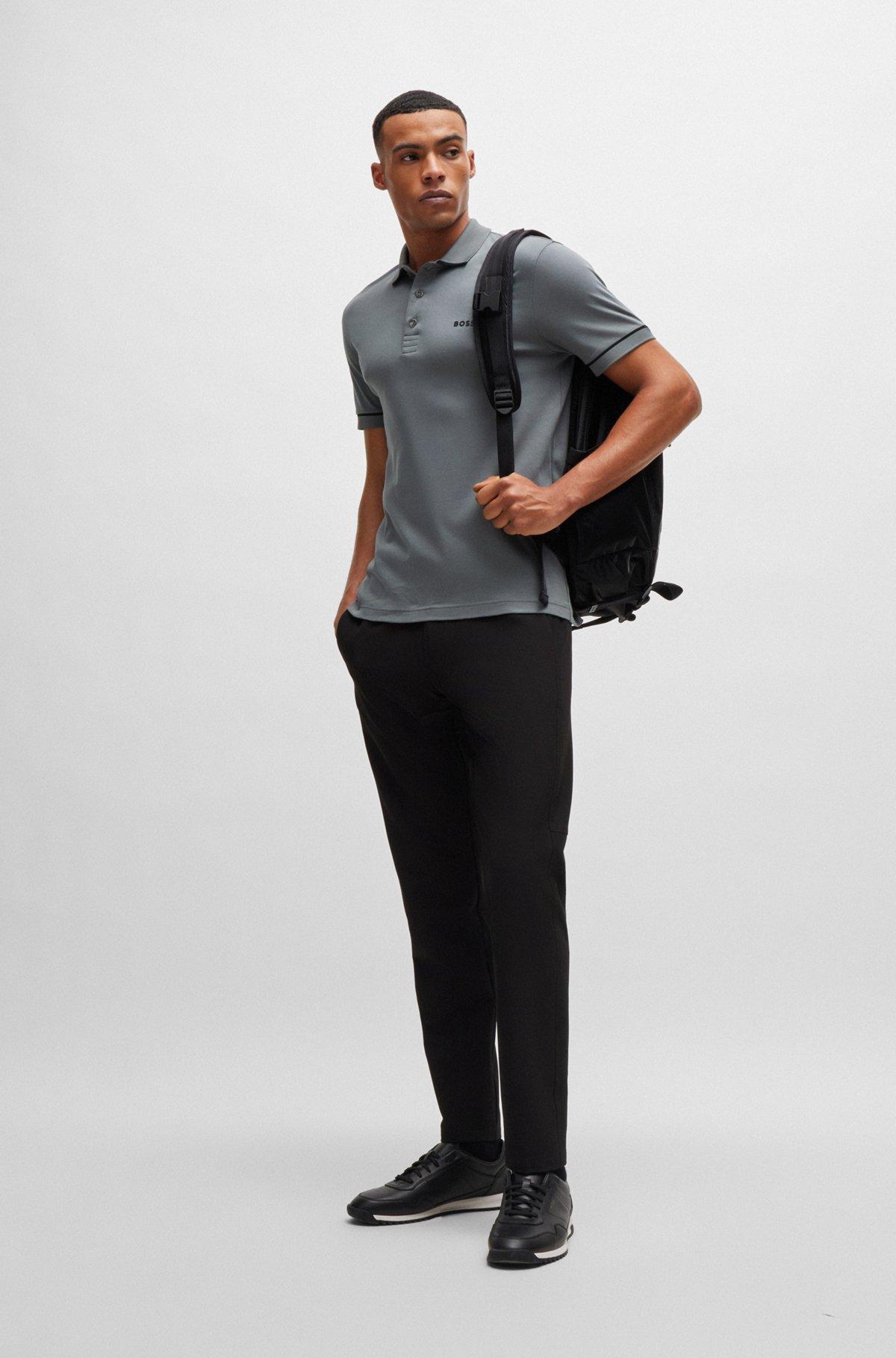 Interlock-cotton slim-fit polo shirt with contrast trims Product Image