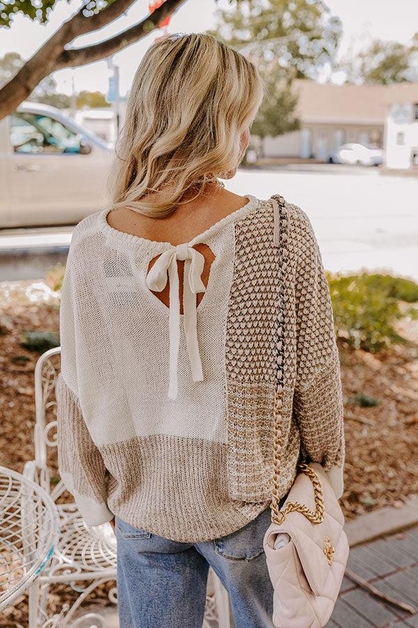 Cafe Cutie Color Block Sweater Top Product Image