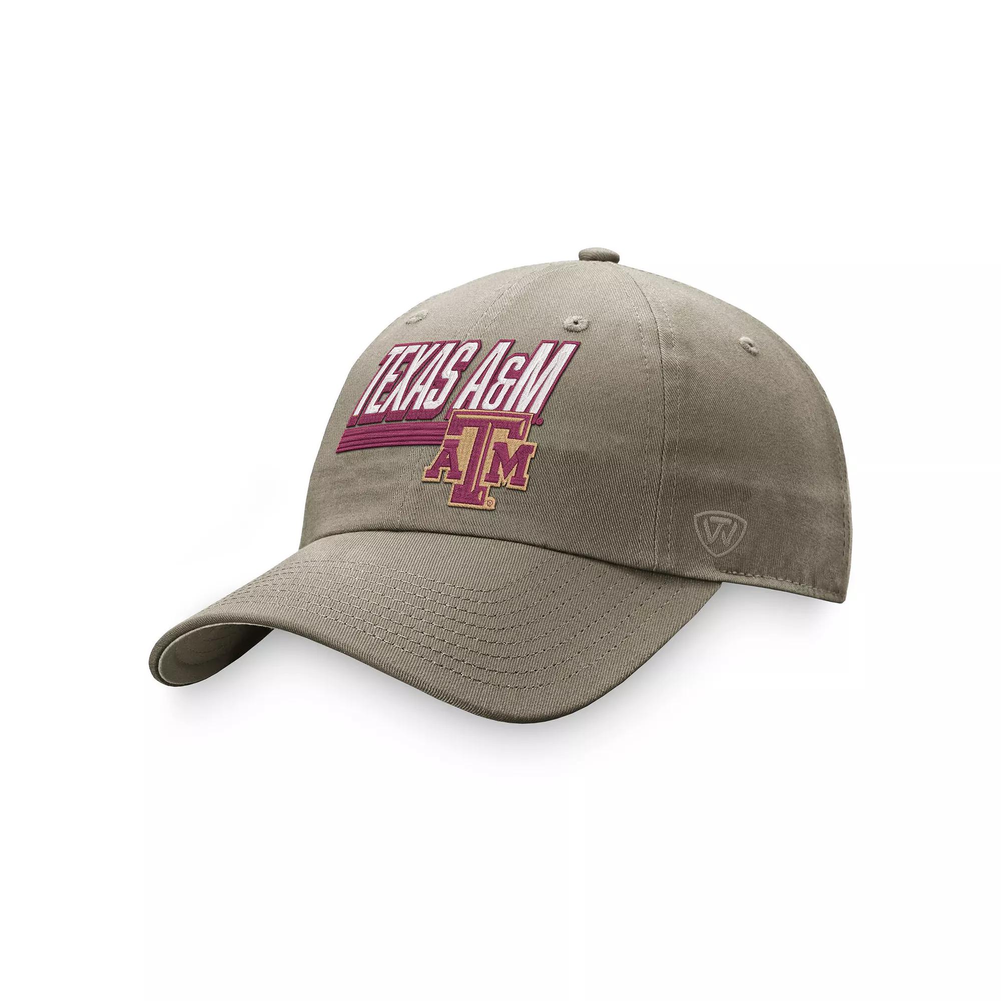 Men's Top of the World Khaki Texas A&M Aggies Slice Adjustable Hat, Beig K Product Image