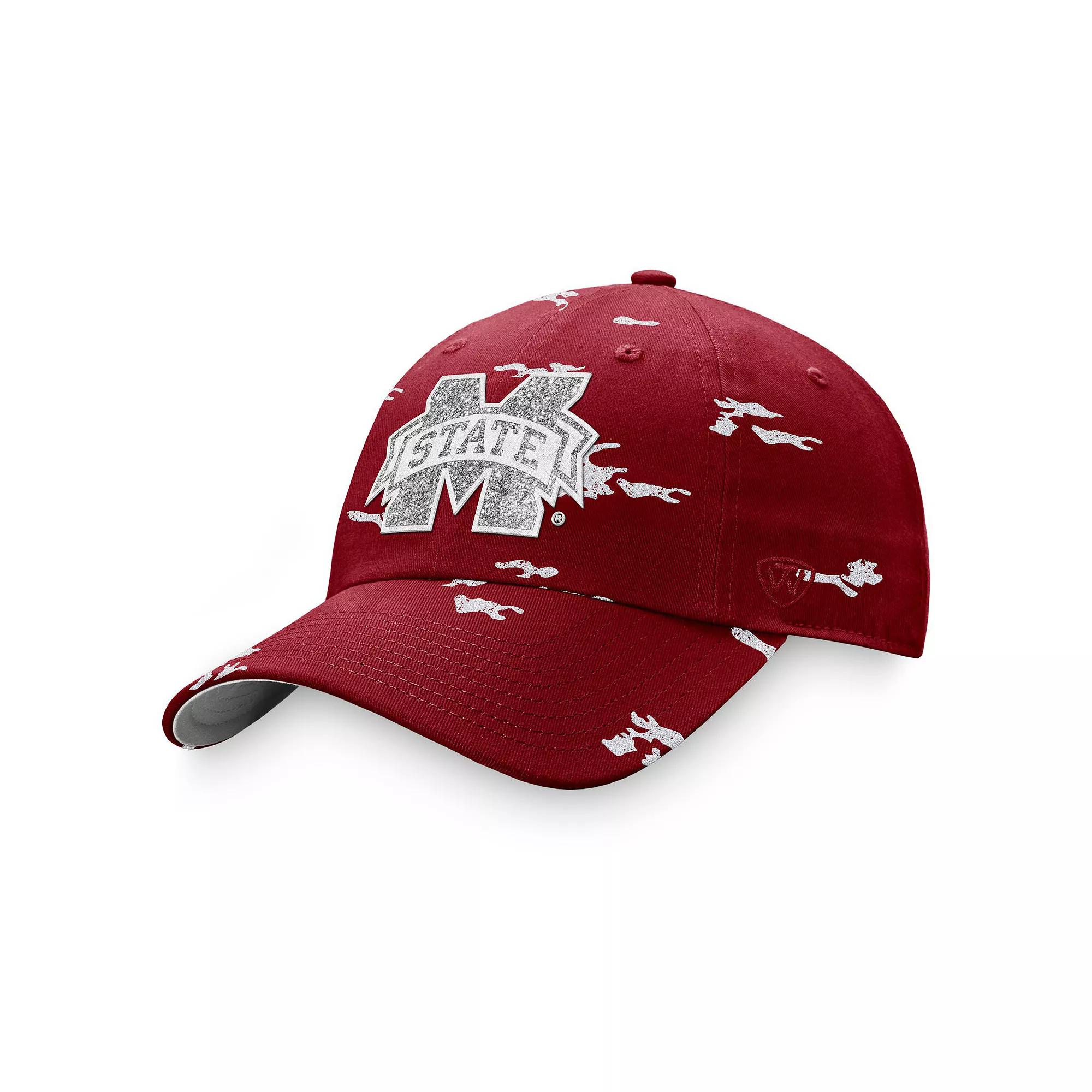 Men's Top of the World Black Iowa Hawkeyes Slice Adjustable Hat, Red Product Image