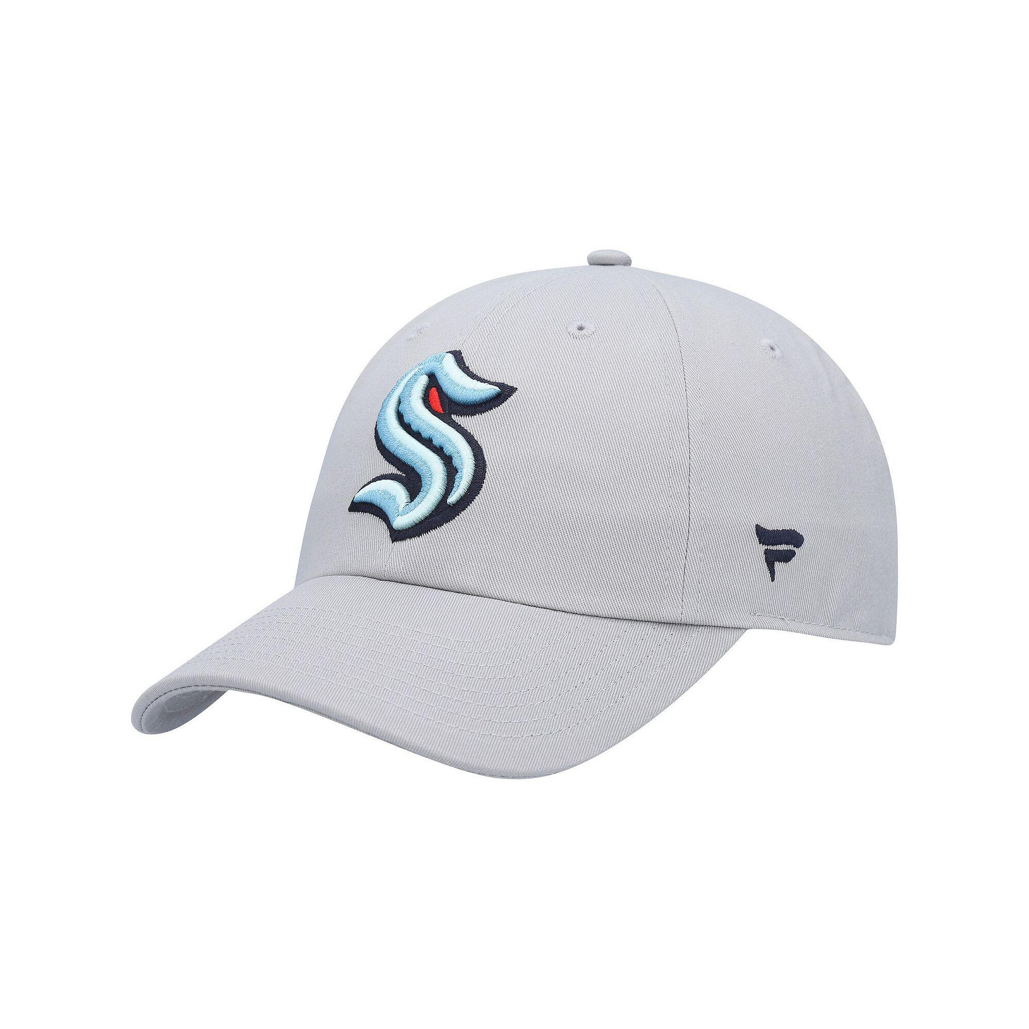 Men's Fanatics Branded Gray Seattle Kraken Primary Logo Adjustable Hat, Krk Grey Product Image
