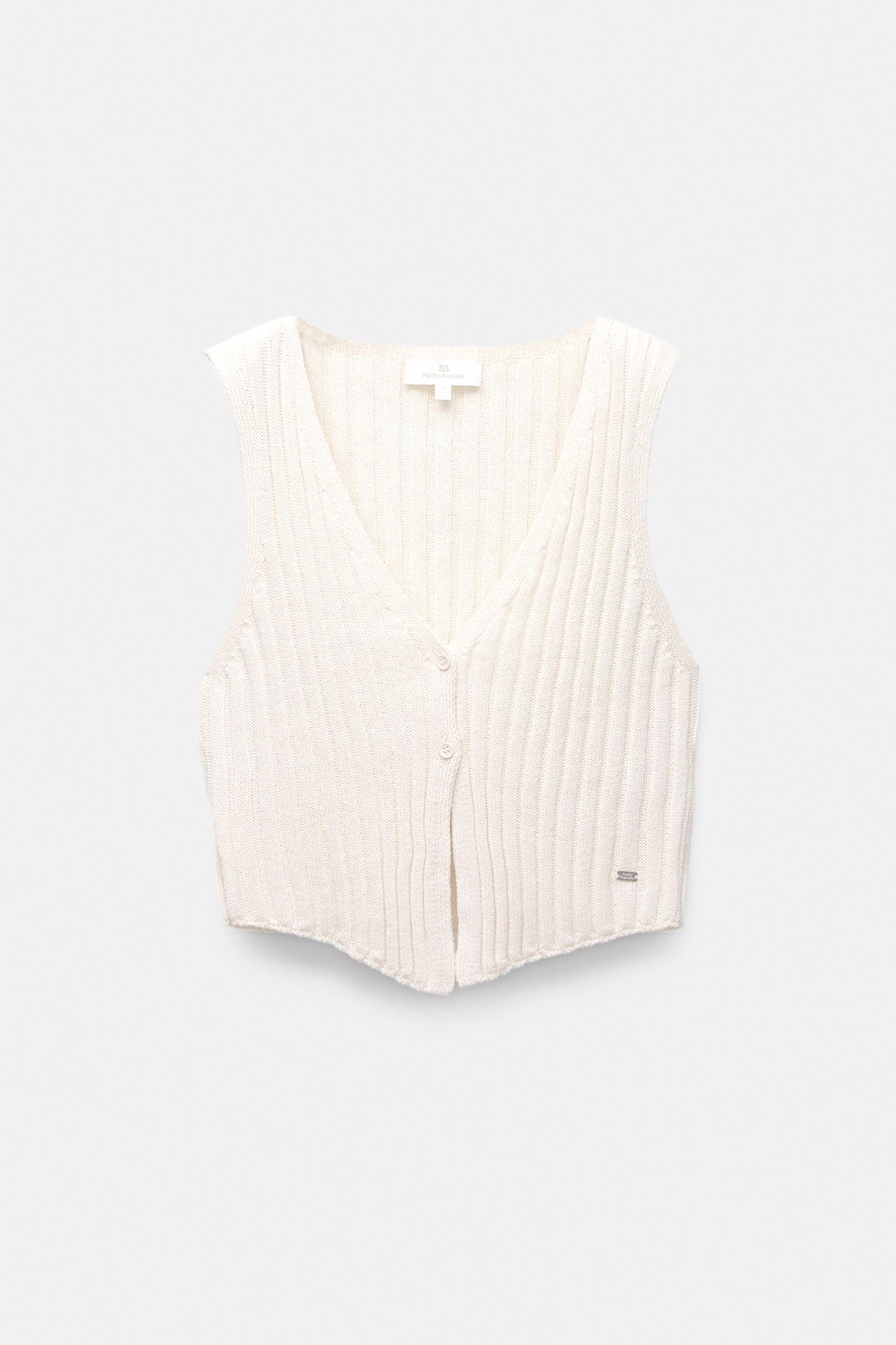 Crochet buttoned vest Product Image