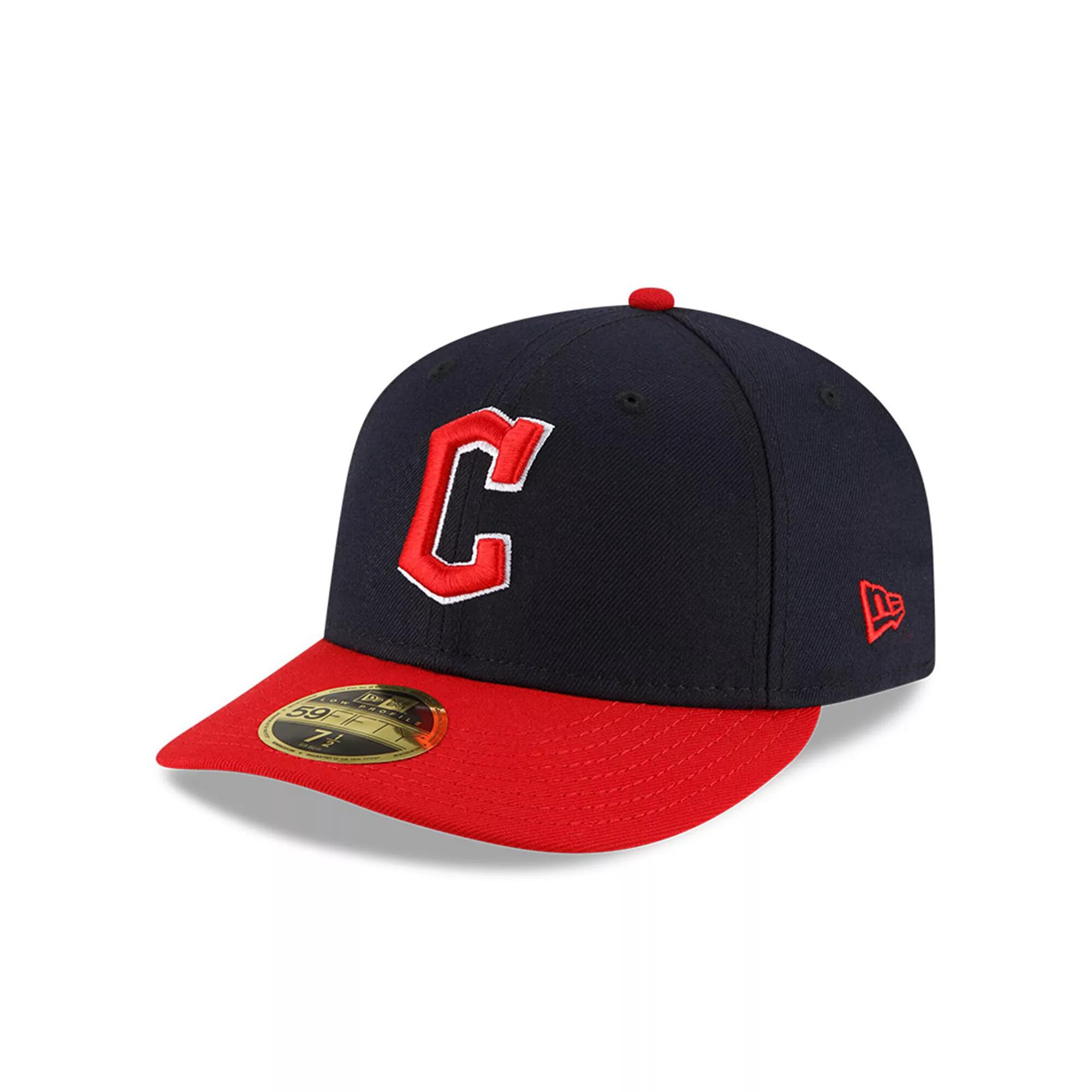 Men's New Era Navy Cleveland Guardians Authentic Collection On-Field Road Low Profile 59FIFTY Fitted Hat,  Product Image