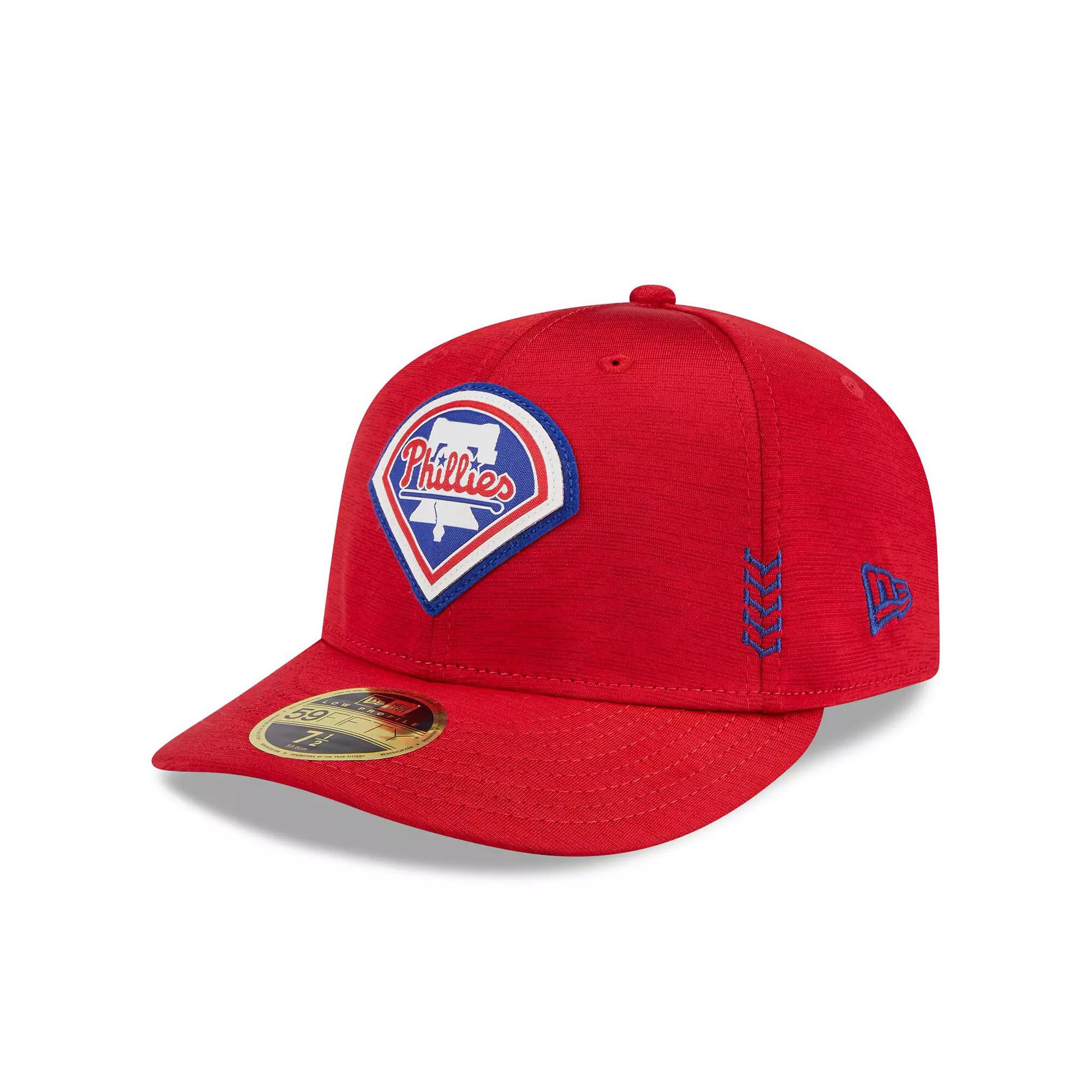 Men's New Era Red Philadelphia Phillies 2024 Clubhouse Low Profile 59FIFTY Fitted Hat,  Product Image
