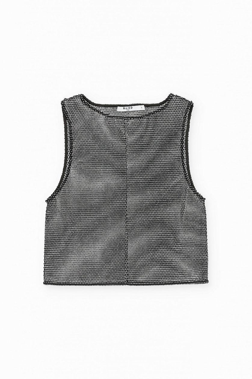 Rhinestone Embellished Crop Top Product Image