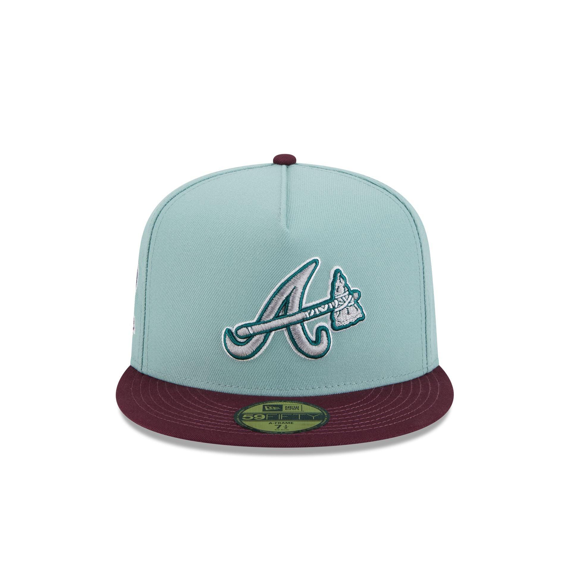 Atlanta Braves Beach Kiss Blue 59FIFTY A-Frame Fitted Hat Male Product Image