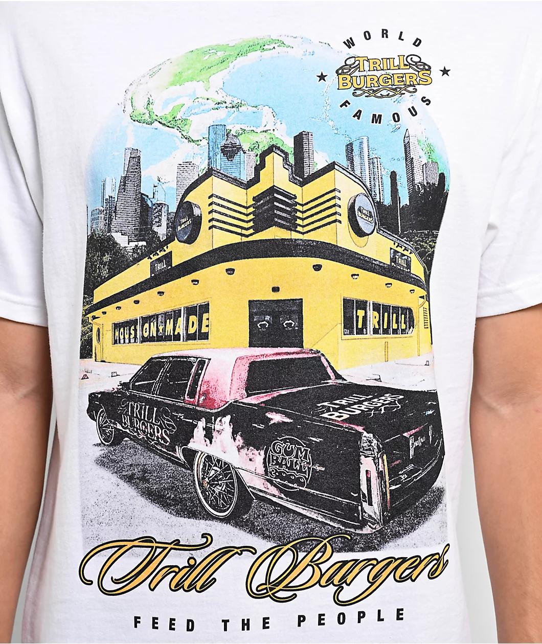 Trill Burgers World Famous White T-Shirt Product Image
