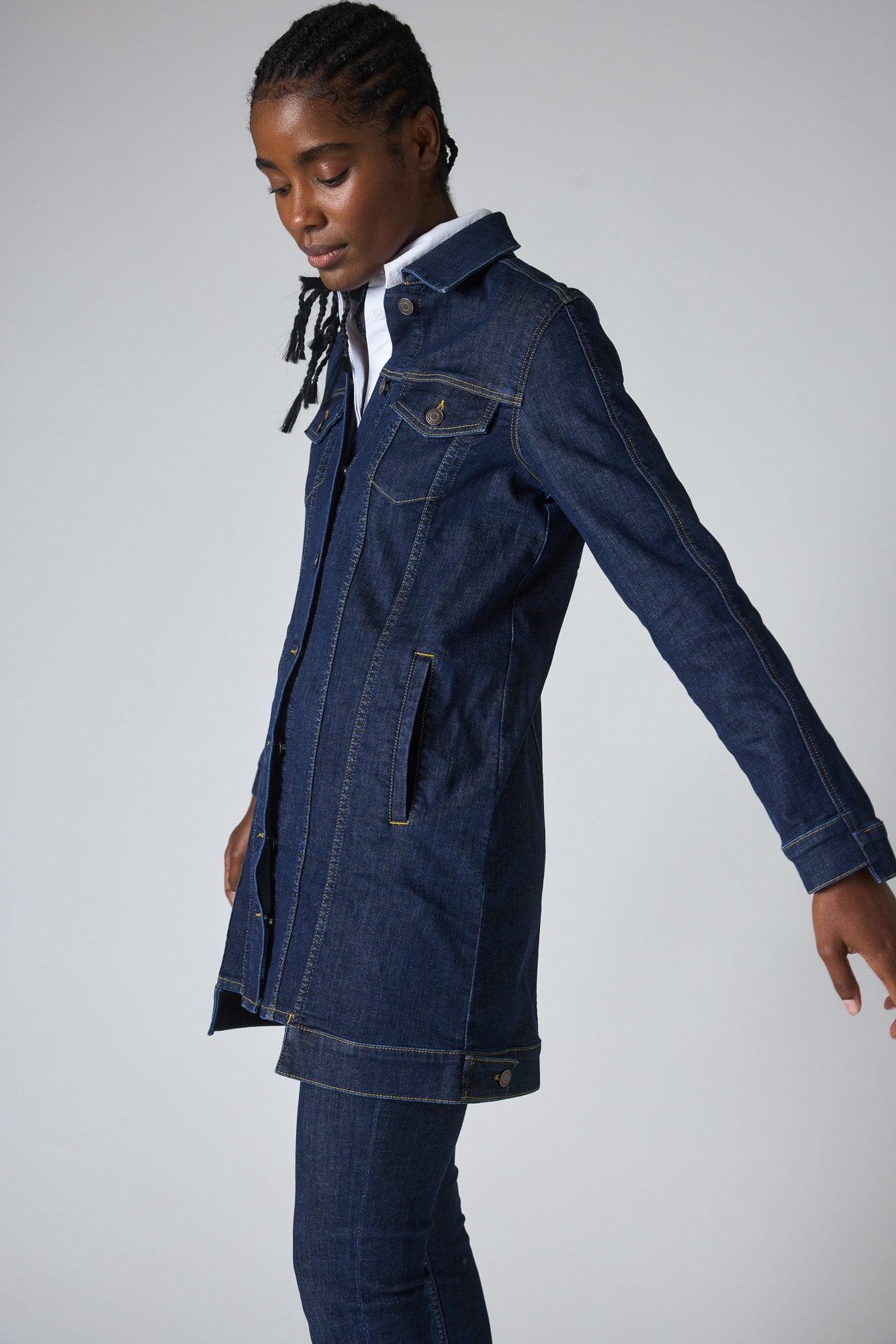 Great Lengths Long  Denim Jacket Product Image